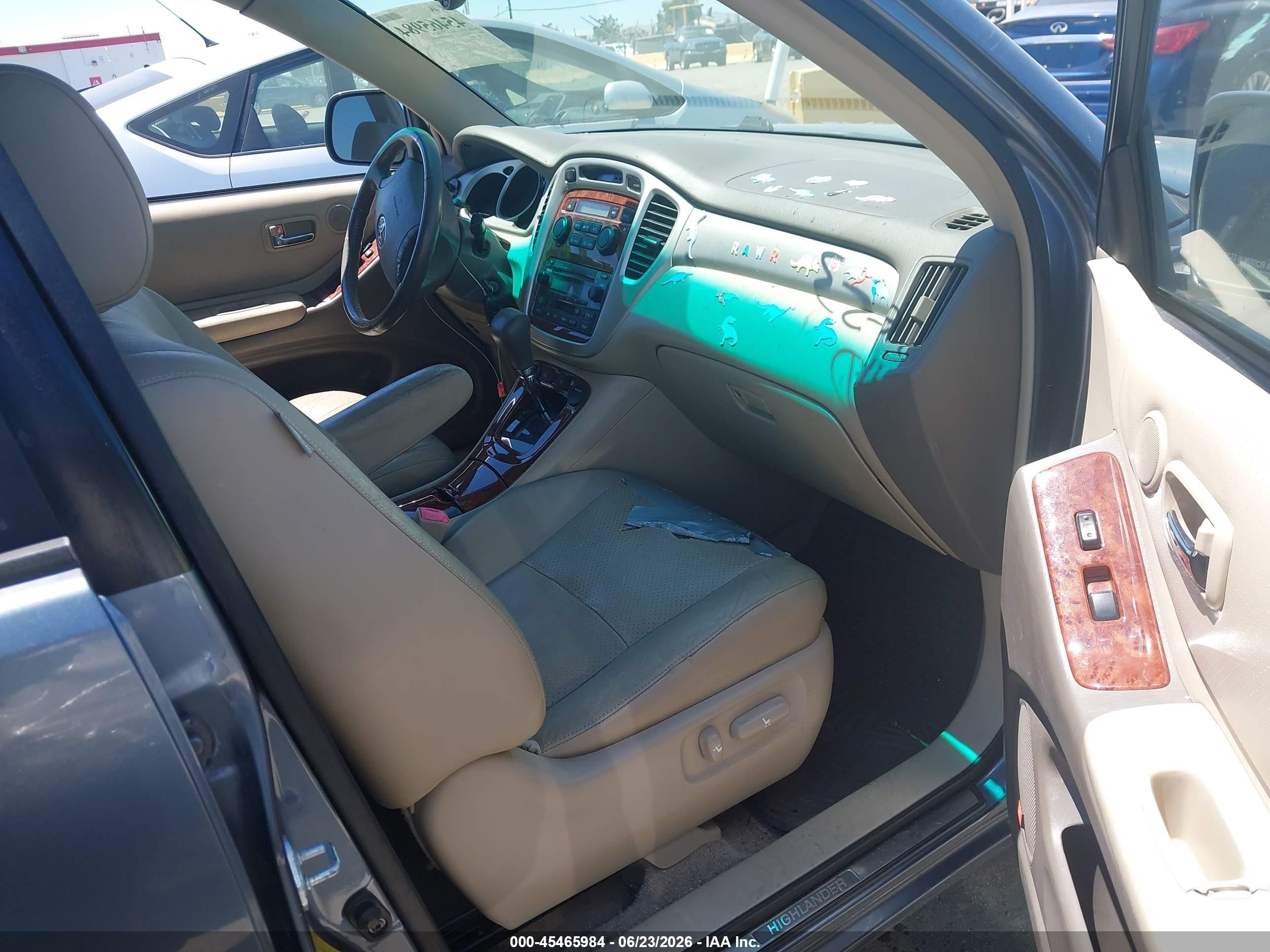 2006 Toyota Highlander Hybrid Limited V6 Blue vin: JTEEW21A960013583