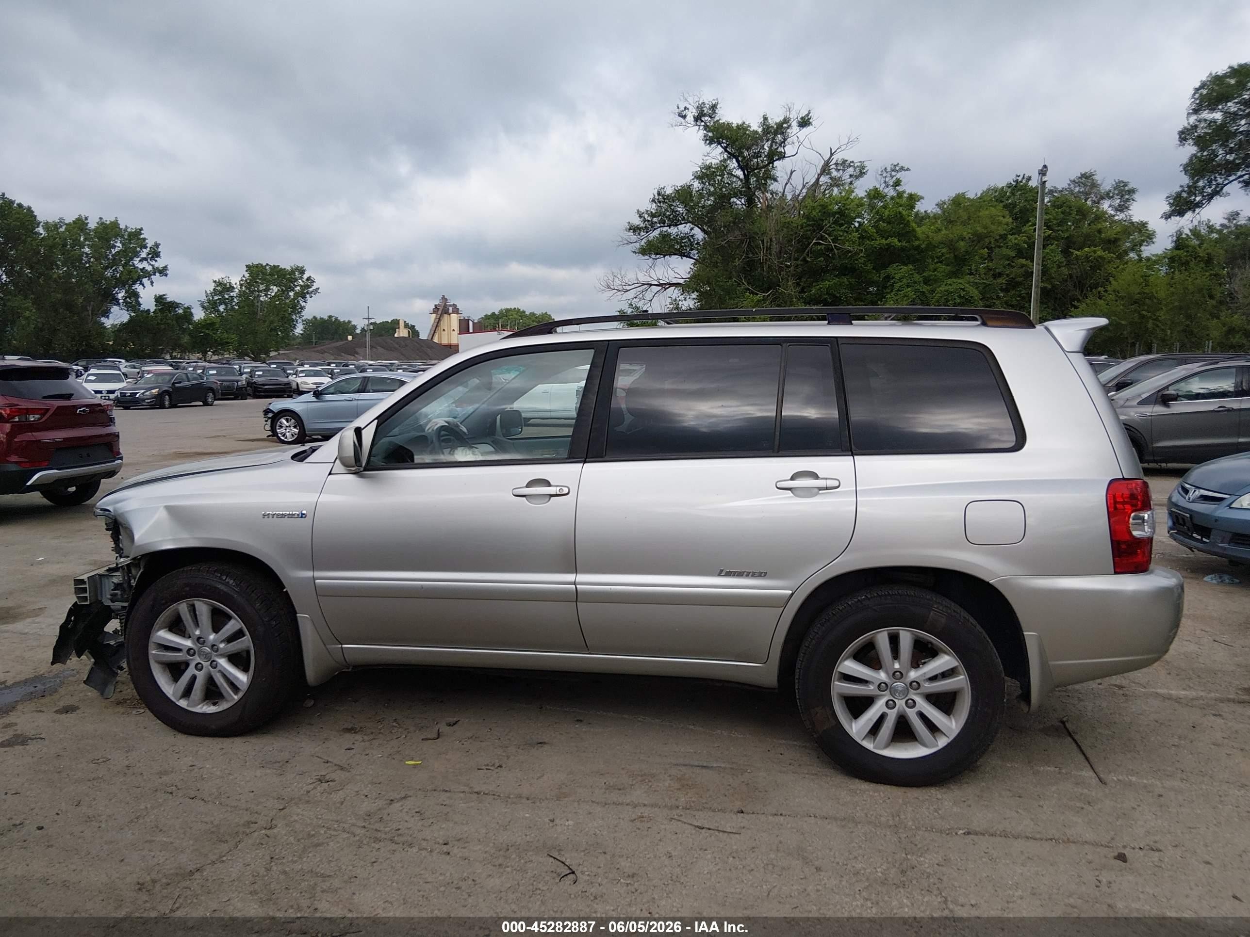 2007 Toyota Highlander Hybrid Limited V6 Silver vin: JTEEW21A970049436