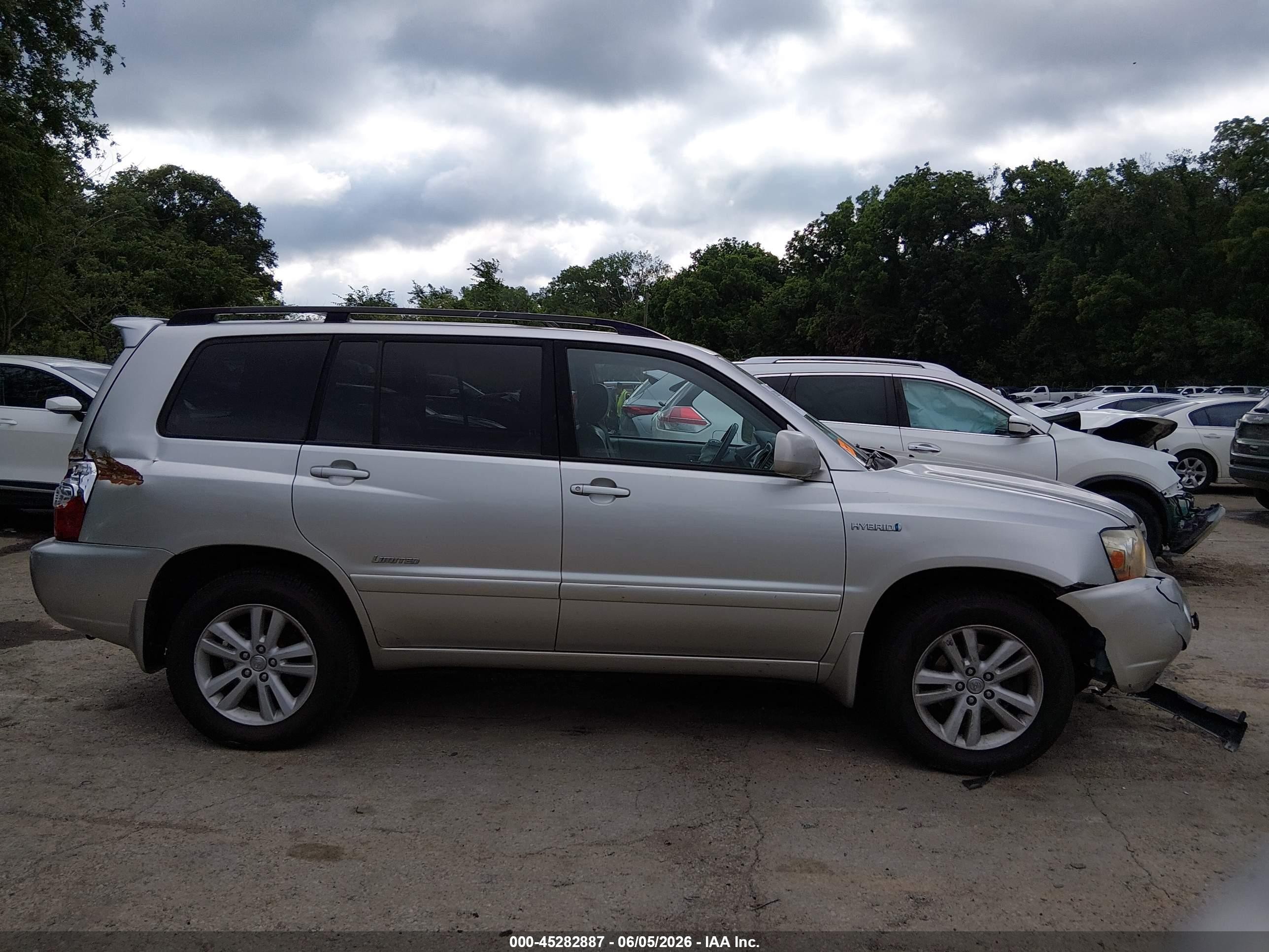 2007 Toyota Highlander Hybrid Limited V6 Silver vin: JTEEW21A970049436