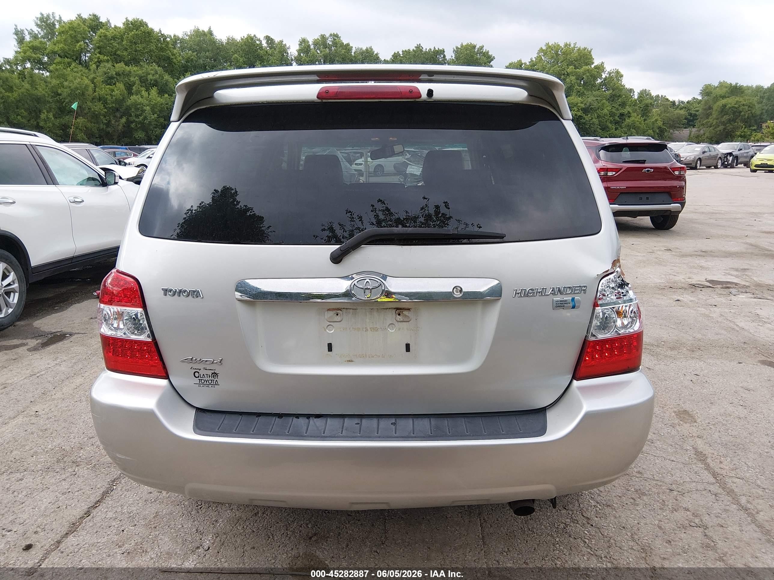 2007 Toyota Highlander Hybrid Limited V6 Silver vin: JTEEW21A970049436