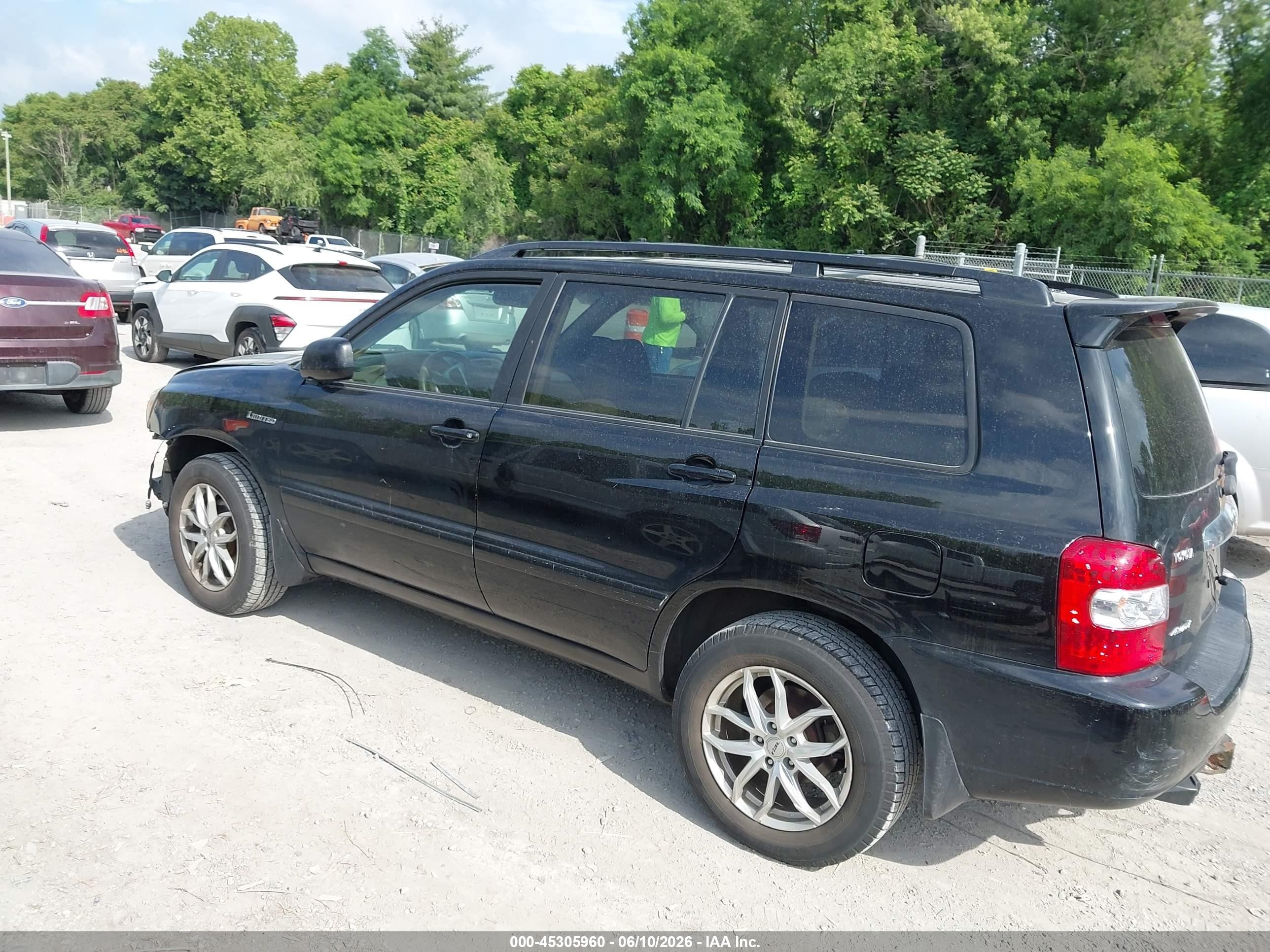 2006 Toyota Highlander Hybrid Limited V6 Black vin: JTEEW21AX60002656
