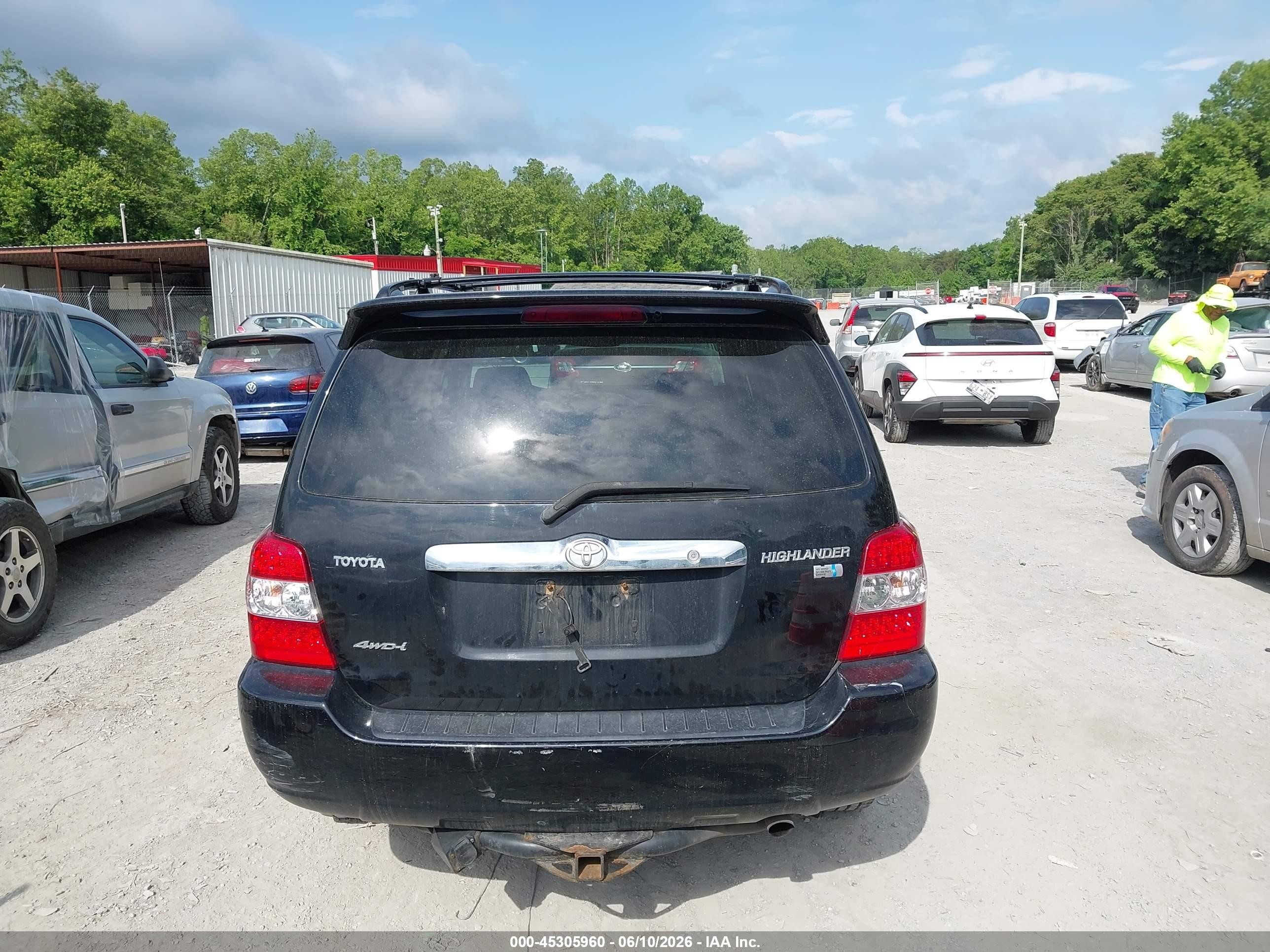 2006 Toyota Highlander Hybrid Limited V6 Black vin: JTEEW21AX60002656