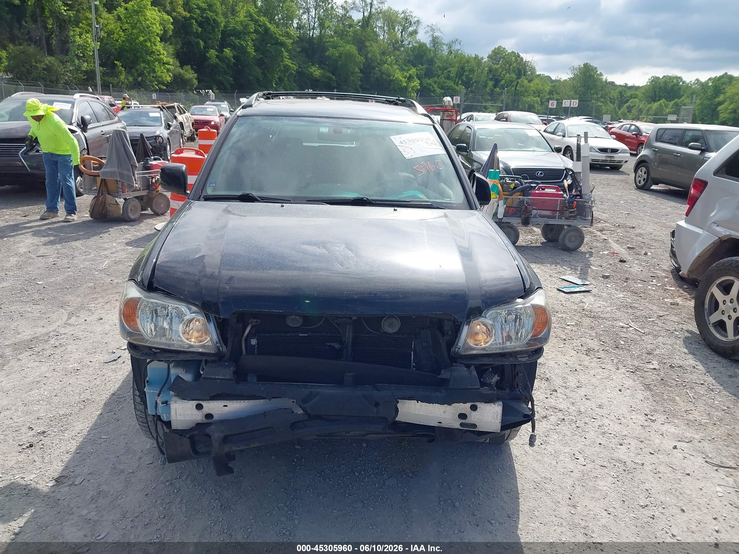 2006 Toyota Highlander Hybrid Limited V6 Black vin: JTEEW21AX60002656