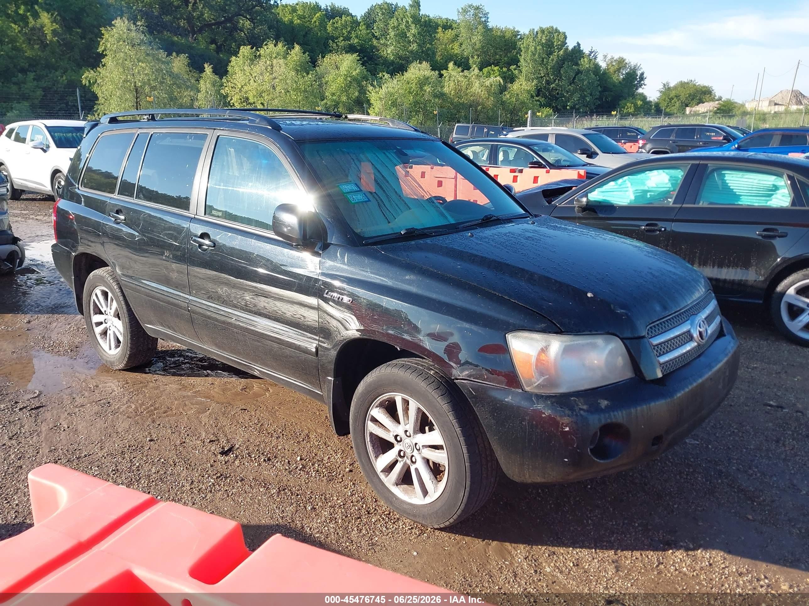 2006 Toyota Highlander Hybrid Limited V6 Black vin: JTEEW21AX60004939