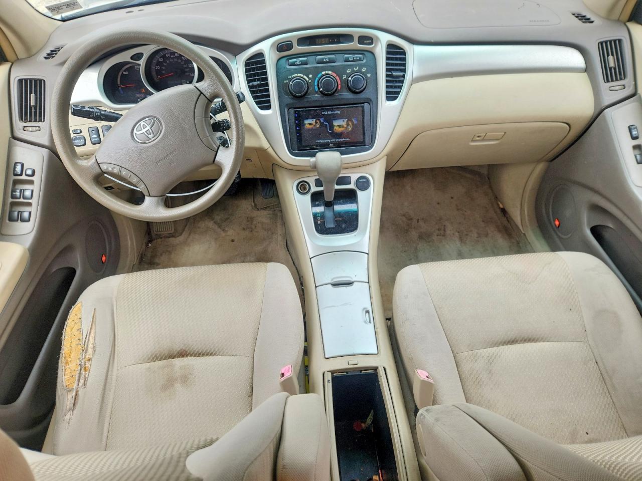 2006 Toyota Highlander Hybrid Tan vin: JTEEW21AX60017867