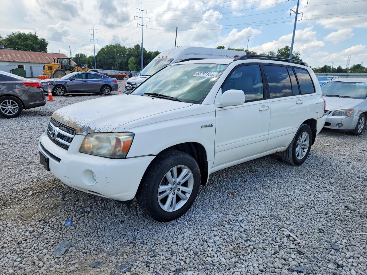 2006 Toyota Highlander Hybrid White vin: JTEEW21AX60020283