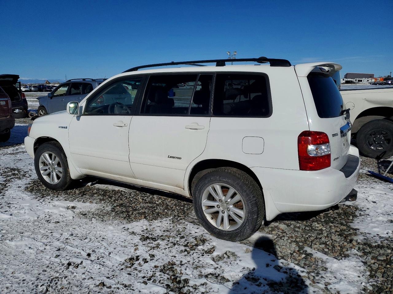 2007 Toyota Highlander Hybrid White vin: JTEEW21AX70046691