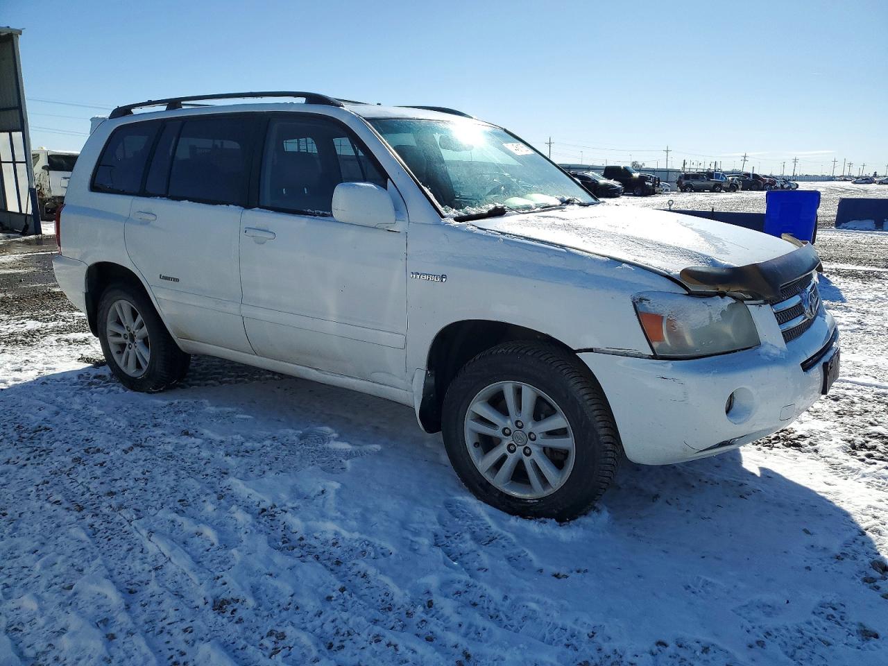 2007 Toyota Highlander Hybrid White vin: JTEEW21AX70046691