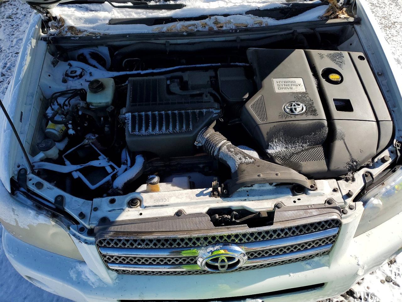 2007 Toyota Highlander Hybrid White vin: JTEEW21AX70046691