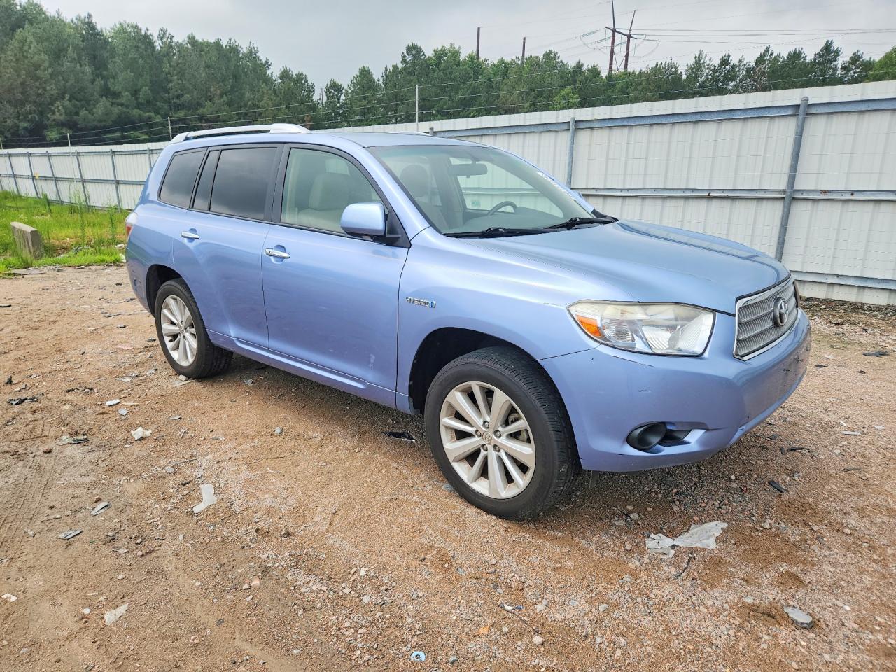 2008 Toyota Highlander Hybrid Blue vin: JTEEW41A082003950