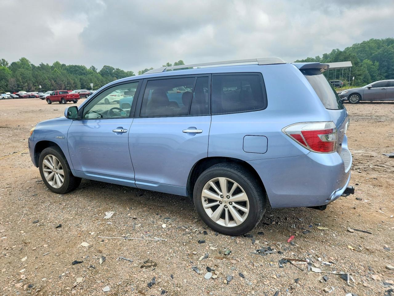 2008 Toyota Highlander Hybrid Blue vin: JTEEW41A082003950