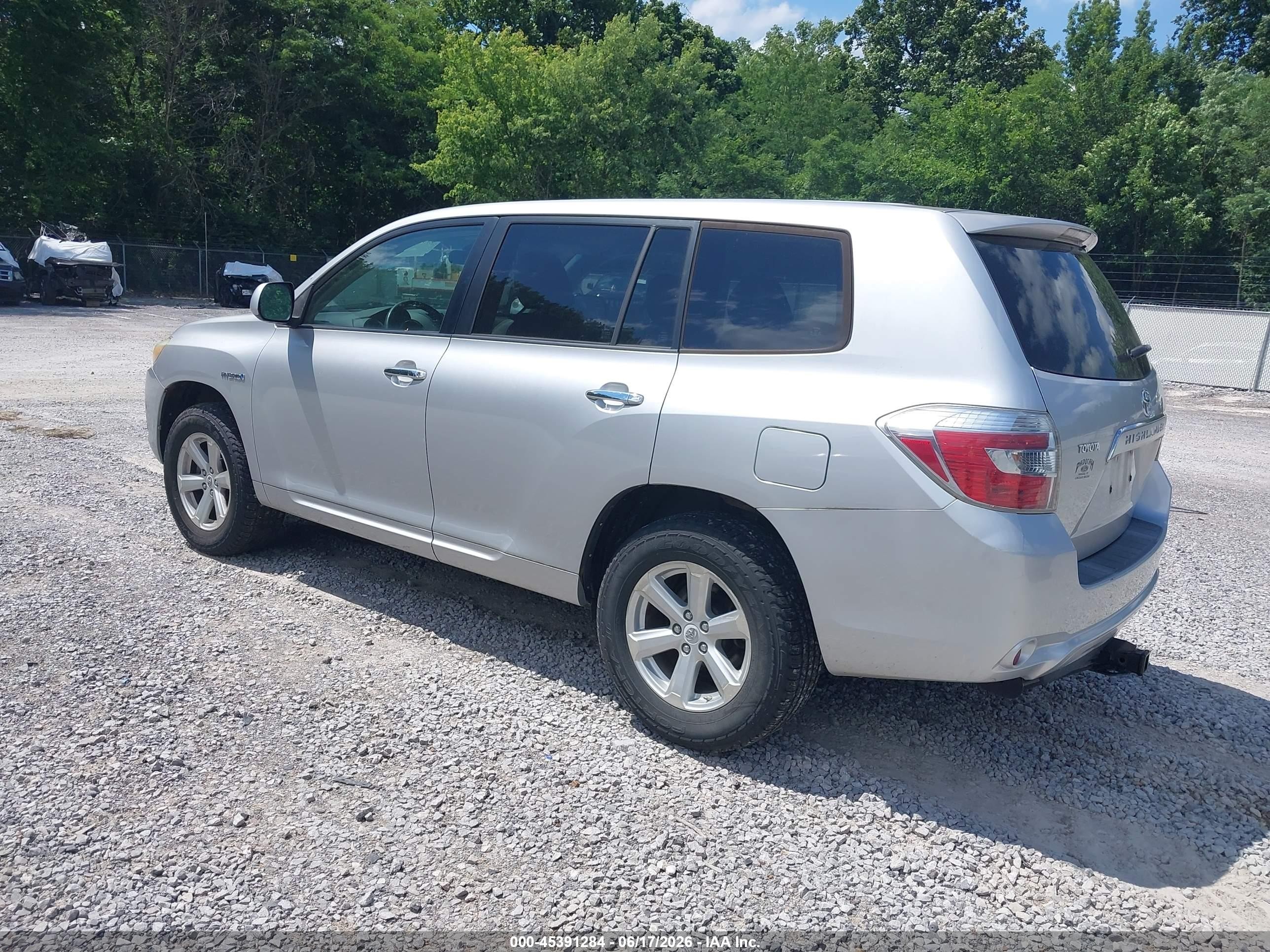 2009 Toyota Highlander Hybrid Silver vin: JTEEW41A192029930