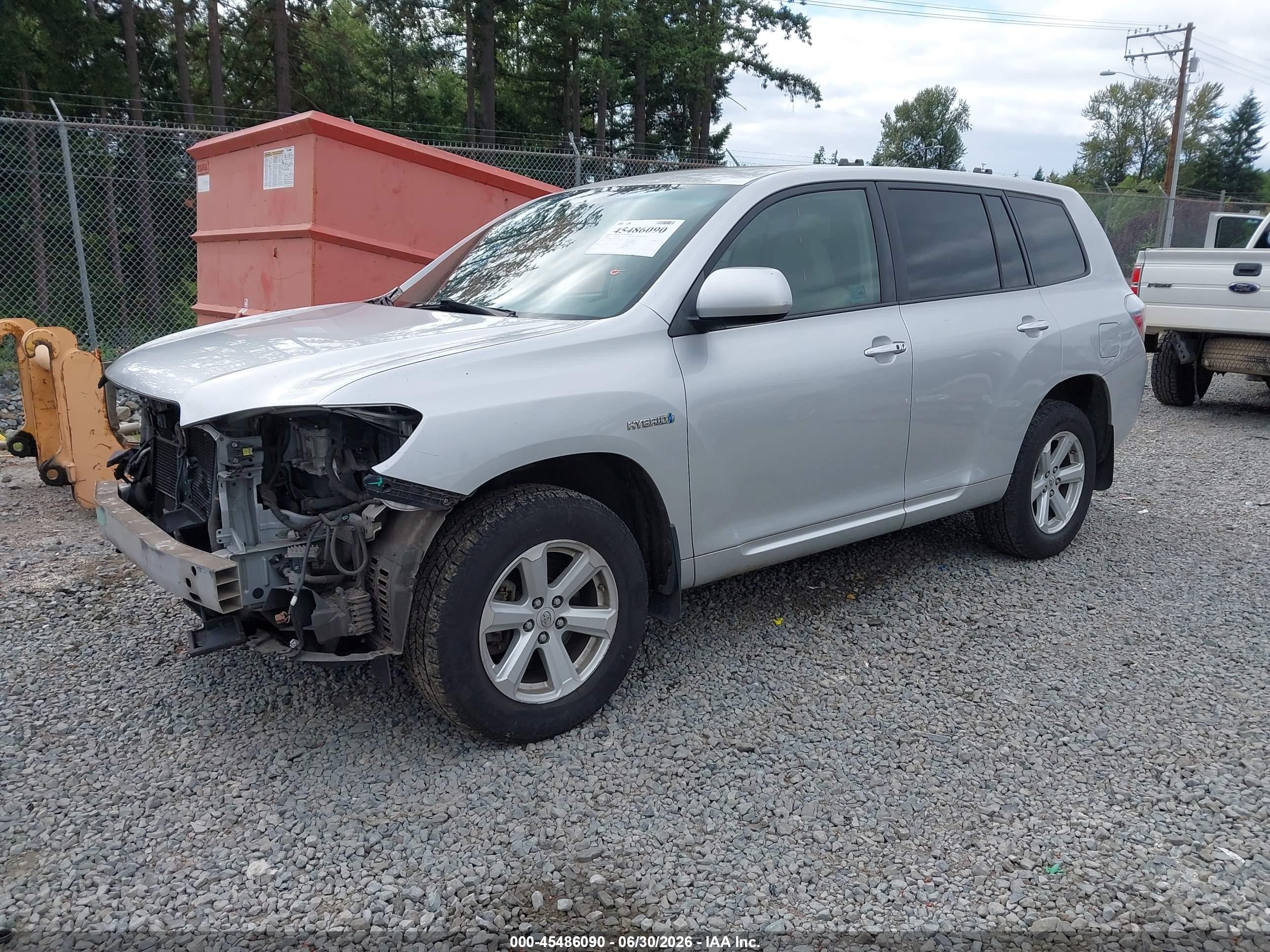 2008 Toyota Highlander Hybrid   Silver vin: JTEEW41A282004775