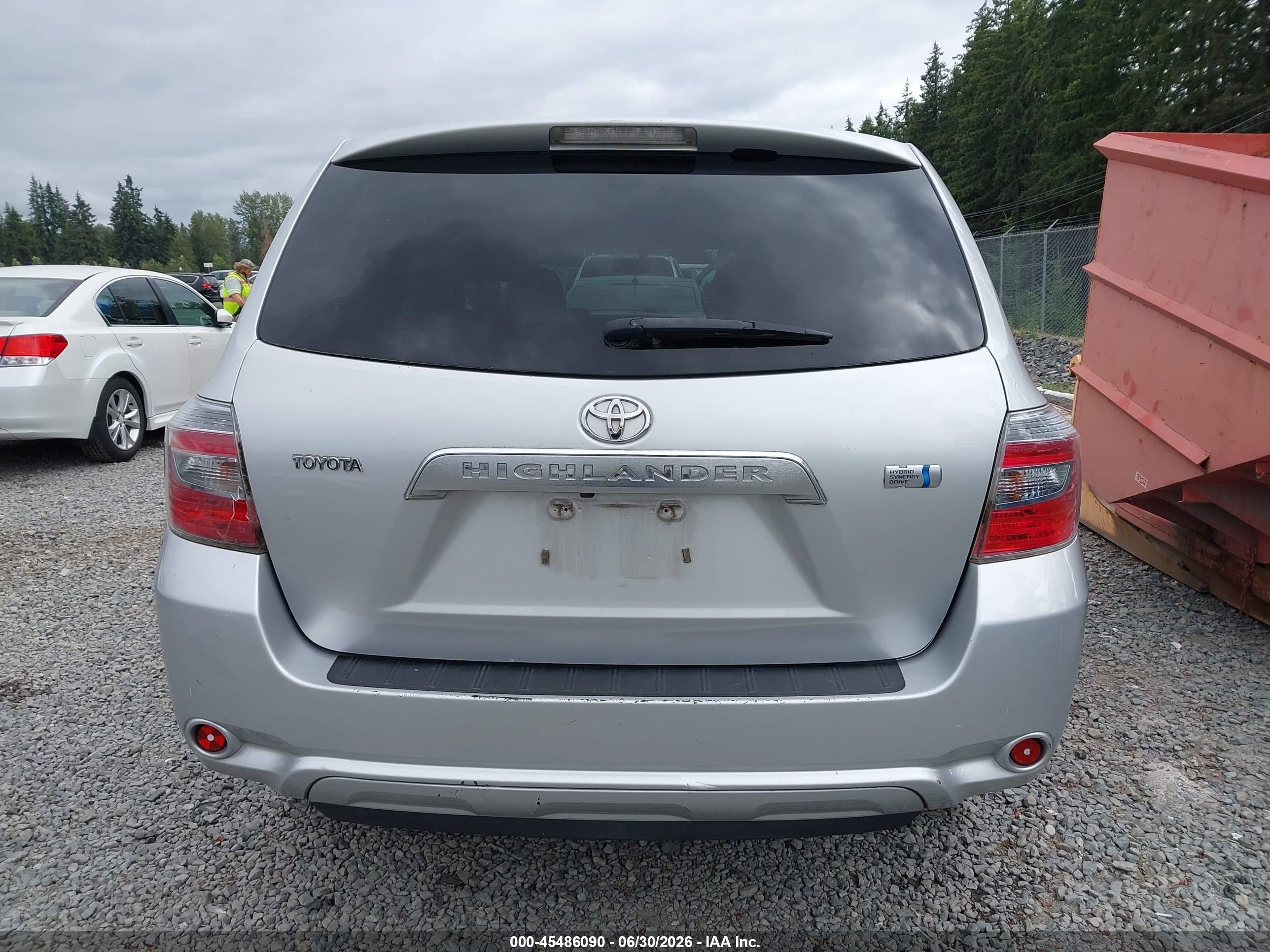 2008 Toyota Highlander Hybrid   Silver vin: JTEEW41A282004775