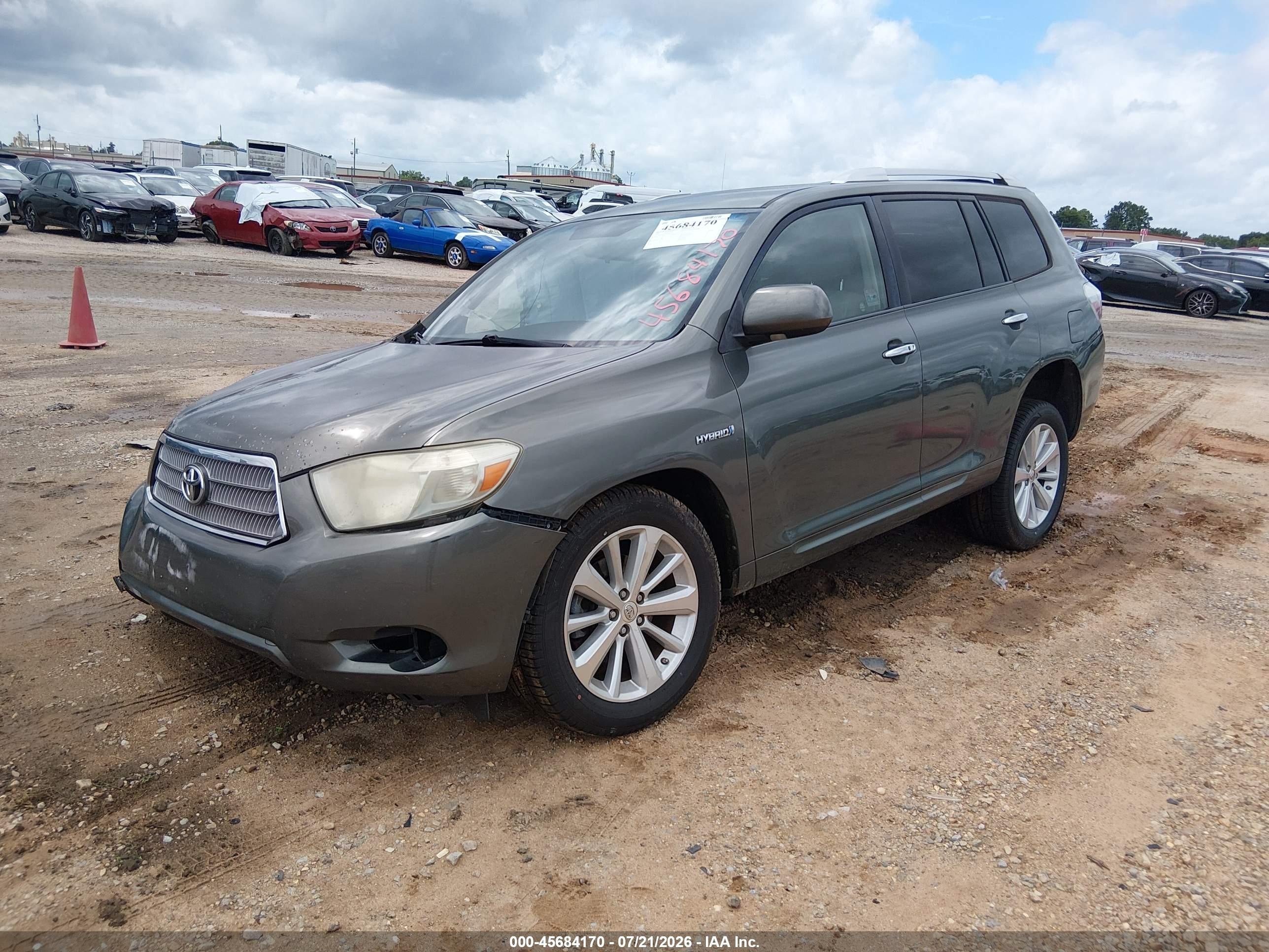 2008 Toyota Highlander Hybrid   Green vin: JTEEW41A382016871