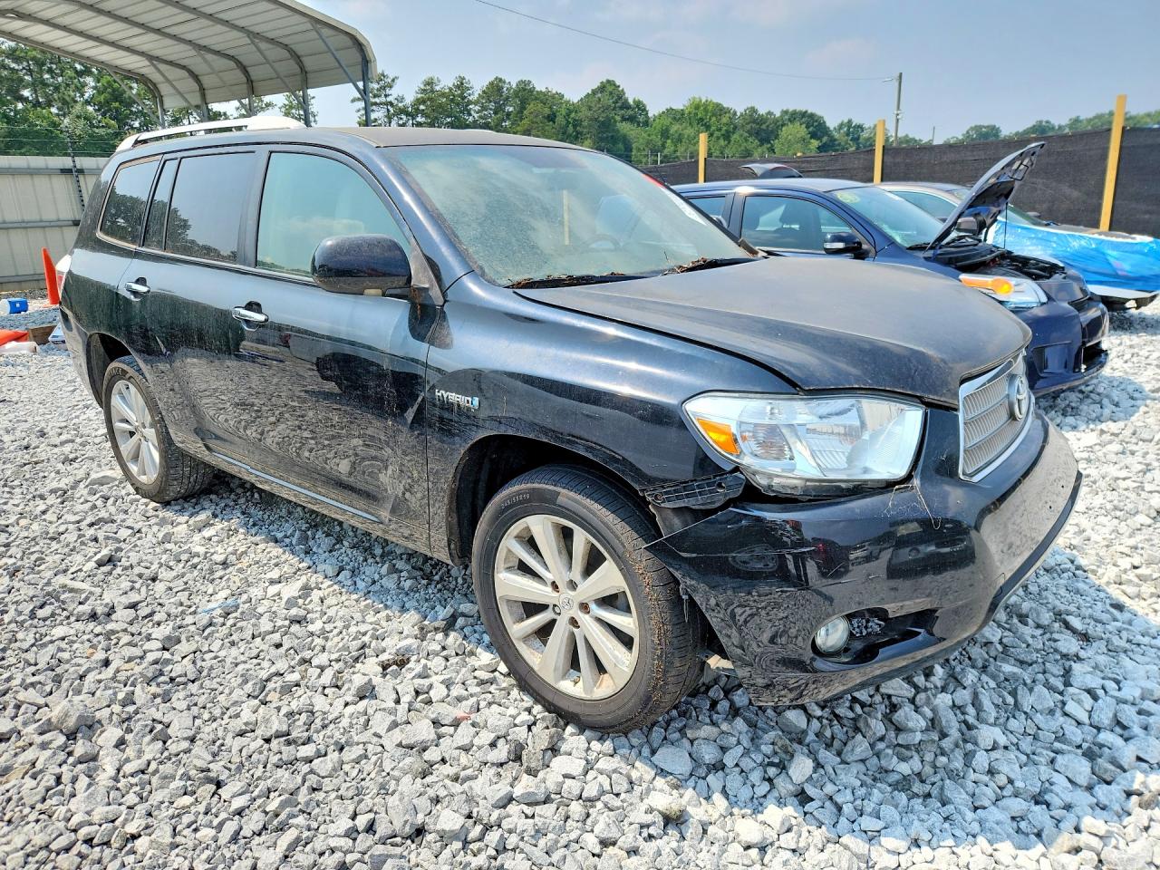 2009 Toyota Highlander Hybrid Black vin: JTEEW41A392030920