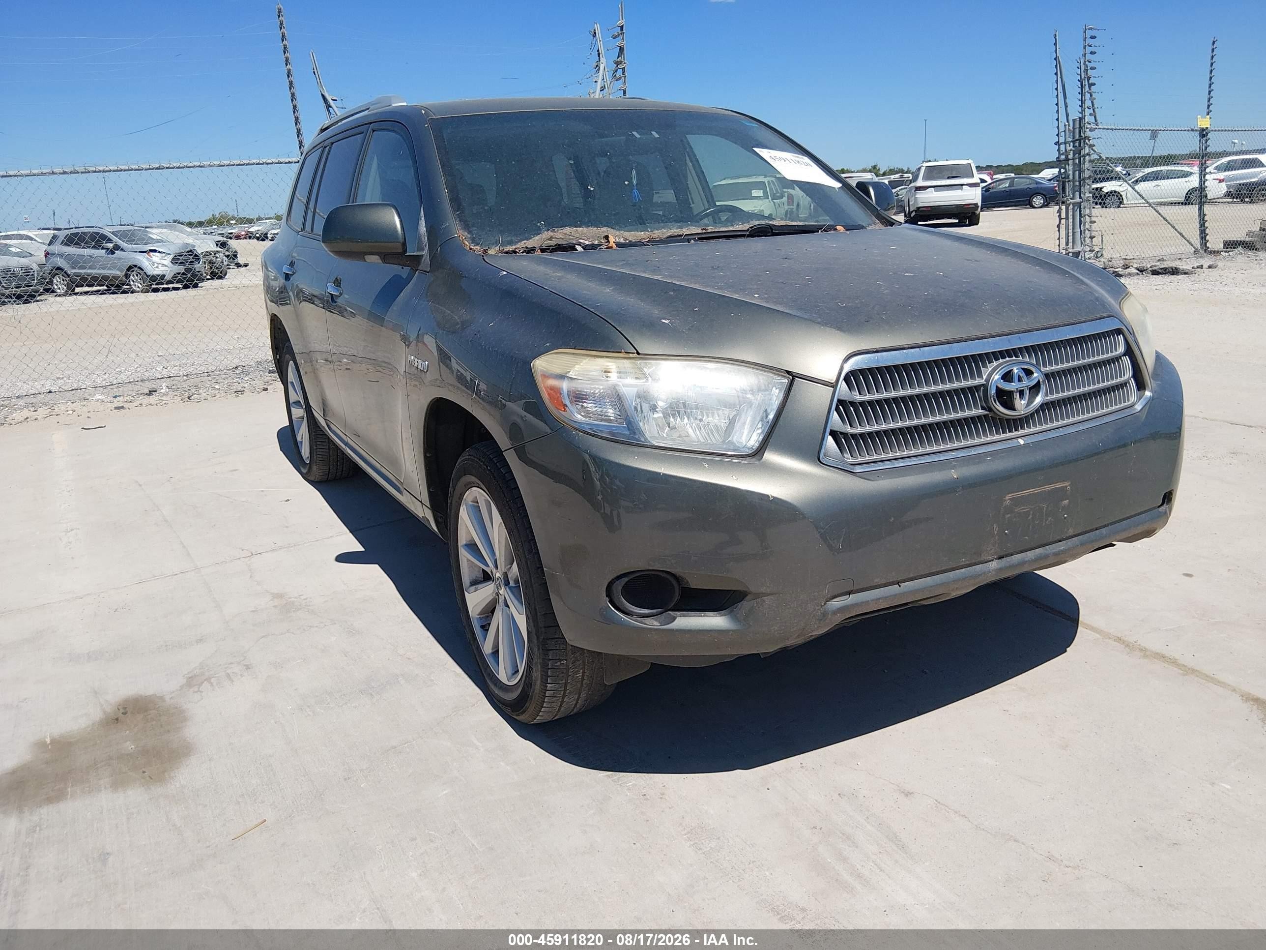 2008 Toyota Highlander Hybrid   Green vin: JTEEW41A582005497