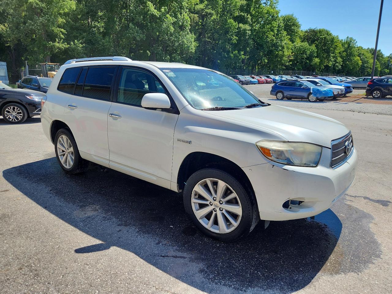 2008 Toyota Highlander Hybrid White vin: JTEEW41A982011089