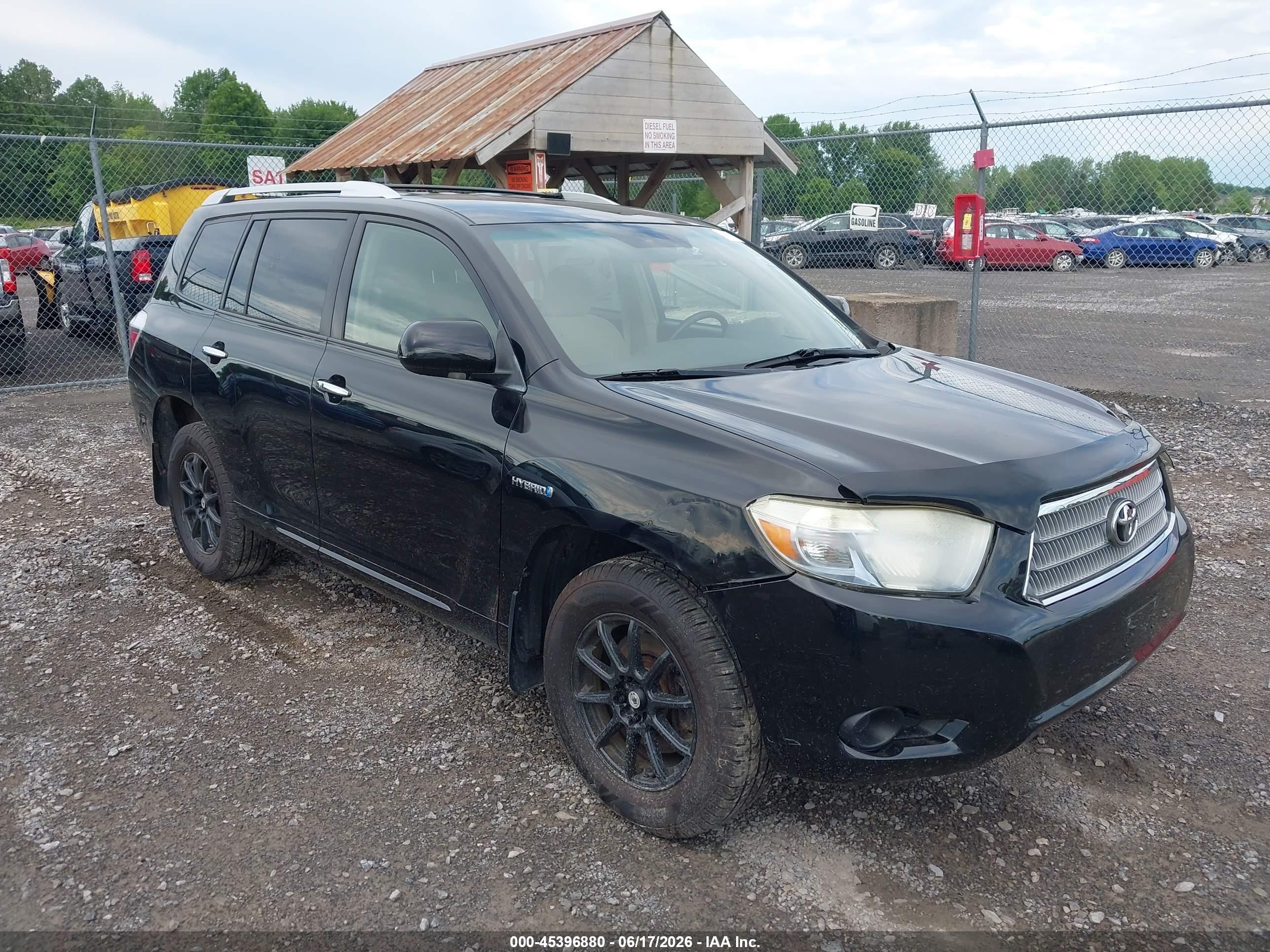 2008 Toyota Highlander Hybrid   Black vin: JTEEW41AX82002207
