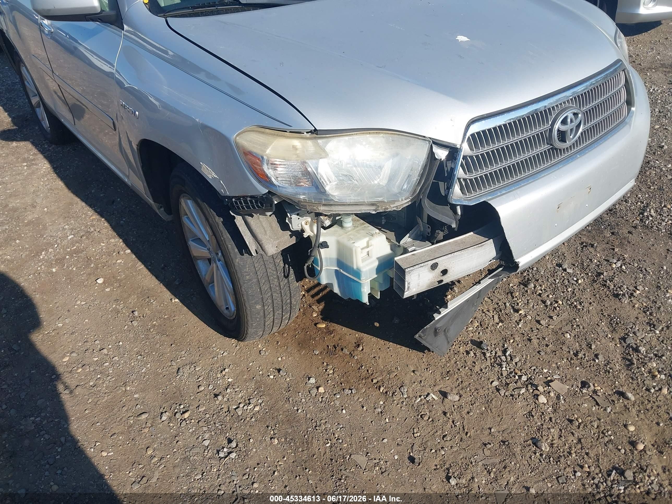 2008 Toyota Highlander Hybrid   Gray vin: JTEEW41AX82011313