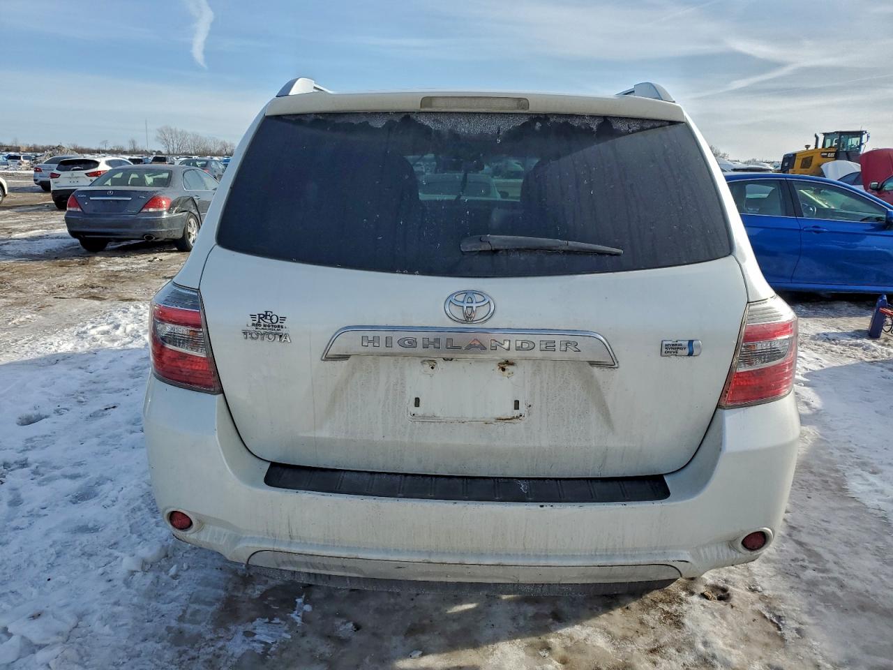 2009 Toyota Highlander Hybrid White vin: JTEEW41AX92032681