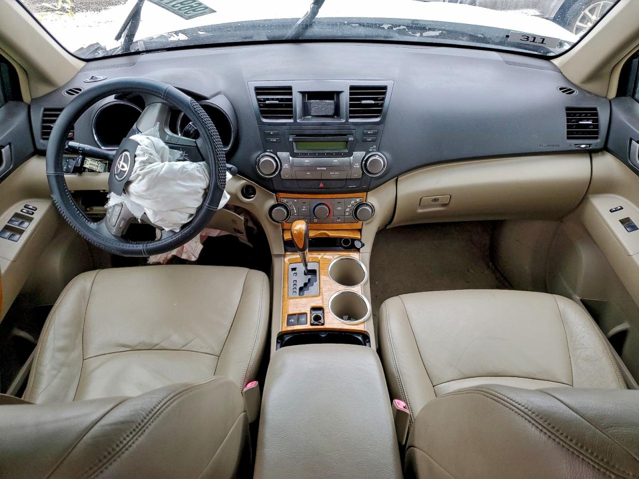 2009 Toyota Highlander Hybrid White vin: JTEEW41AX92032681