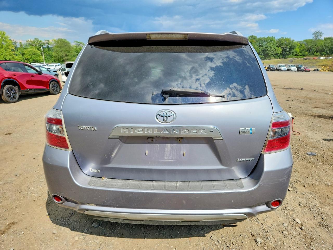2008 Toyota Highlander Hybrid Limited Blue vin: JTEEW44A082008268