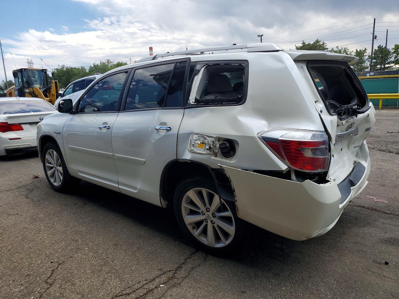 2008 Toyota Highlander Hybrid Limited White vin: JTEEW44A082018184