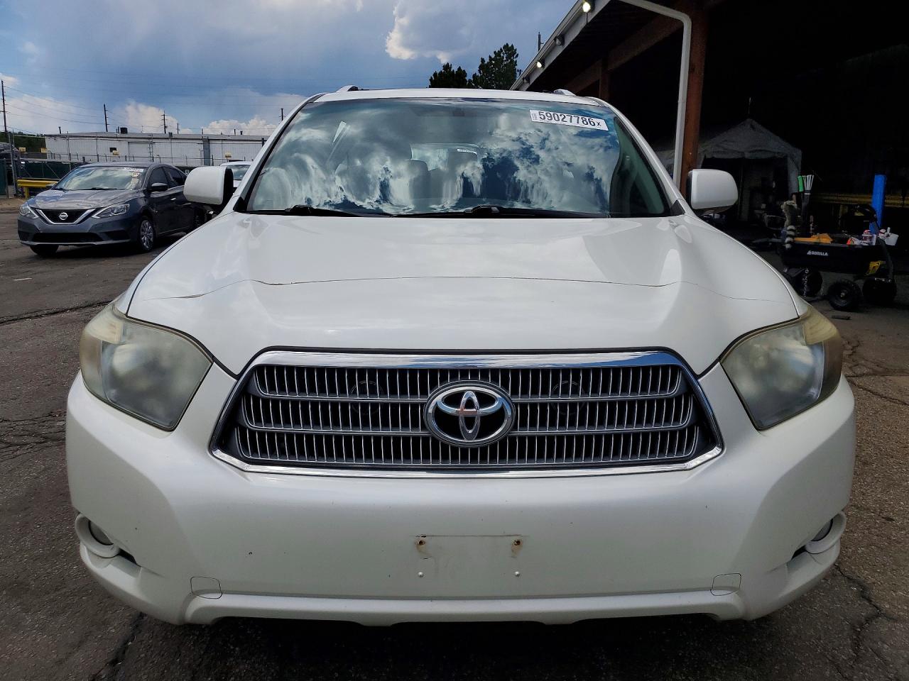 2008 Toyota Highlander Hybrid Limited White vin: JTEEW44A082018184
