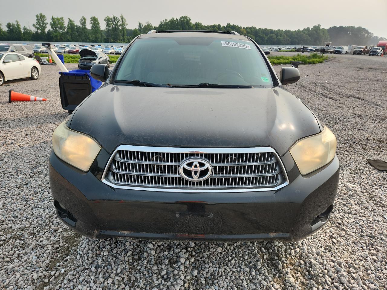 2008 Toyota Highlander Hybrid Limited Black vin: JTEEW44A082020257