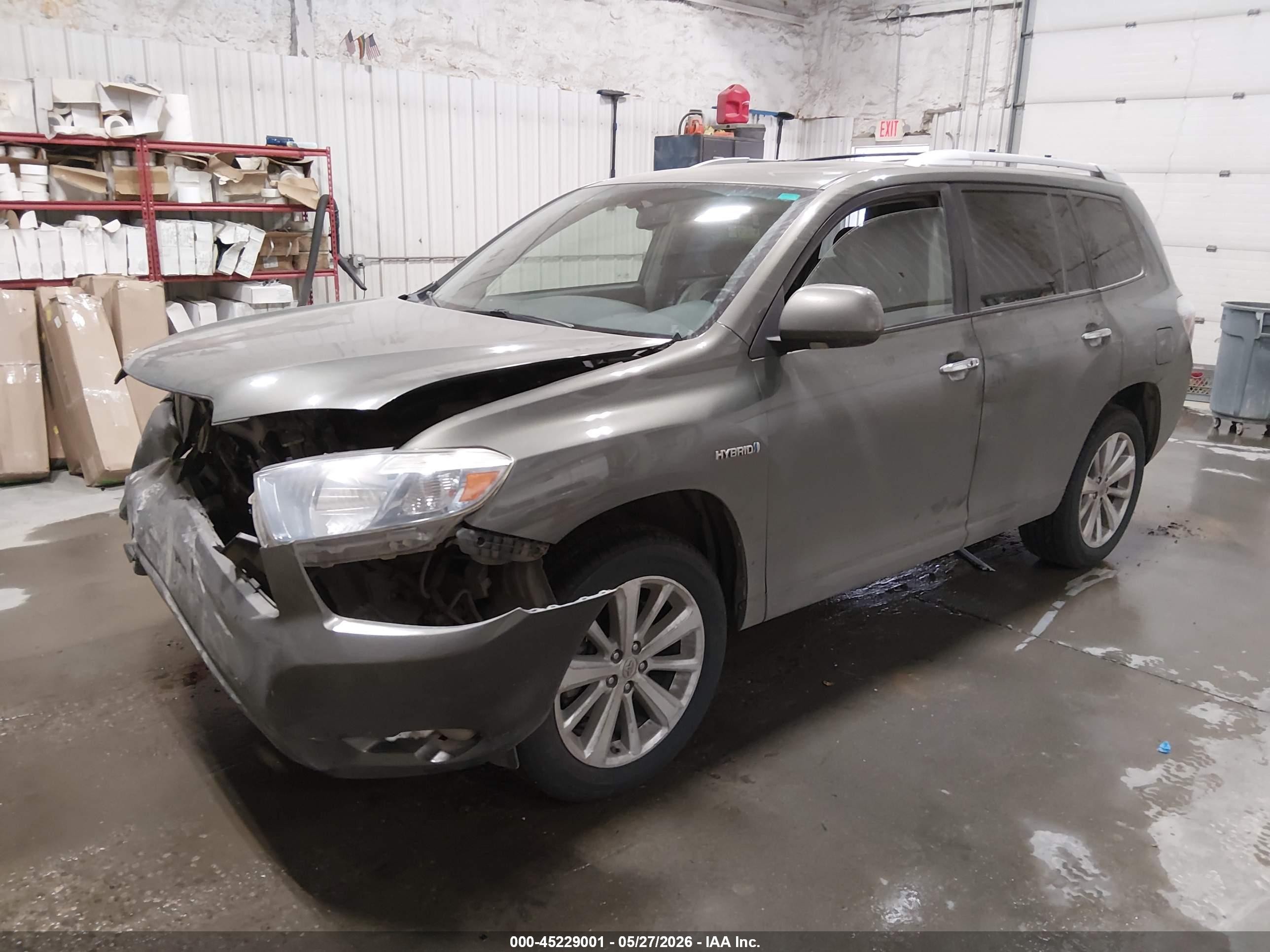 2009 Toyota Highlander Hybrid Limited Серый vin: JTEEW44A092026979