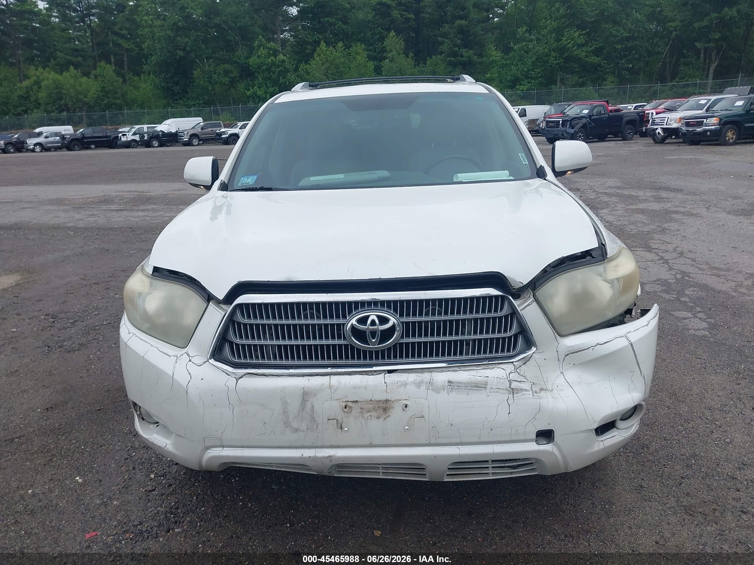 2009 Toyota Highlander Hybrid Limited White vin: JTEEW44A092035407