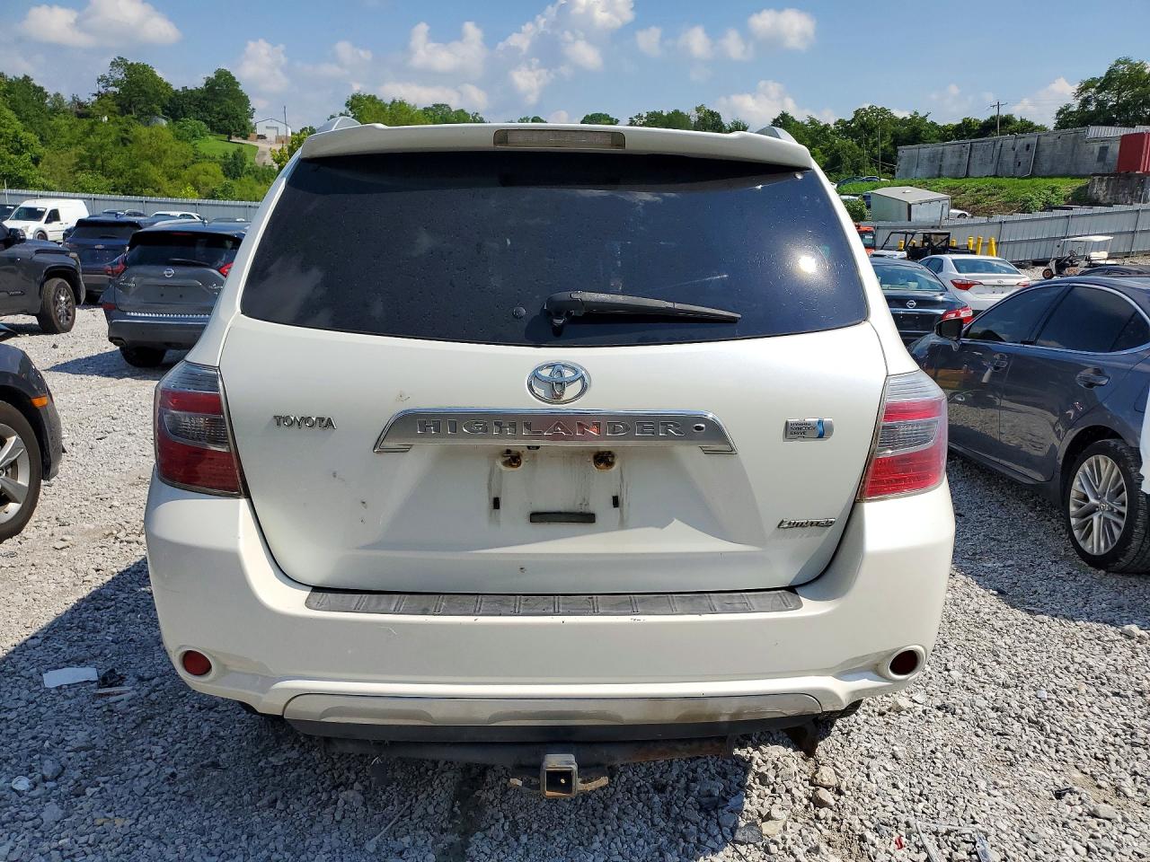 2008 Toyota Highlander Hybrid Limited White vin: JTEEW44A182002446