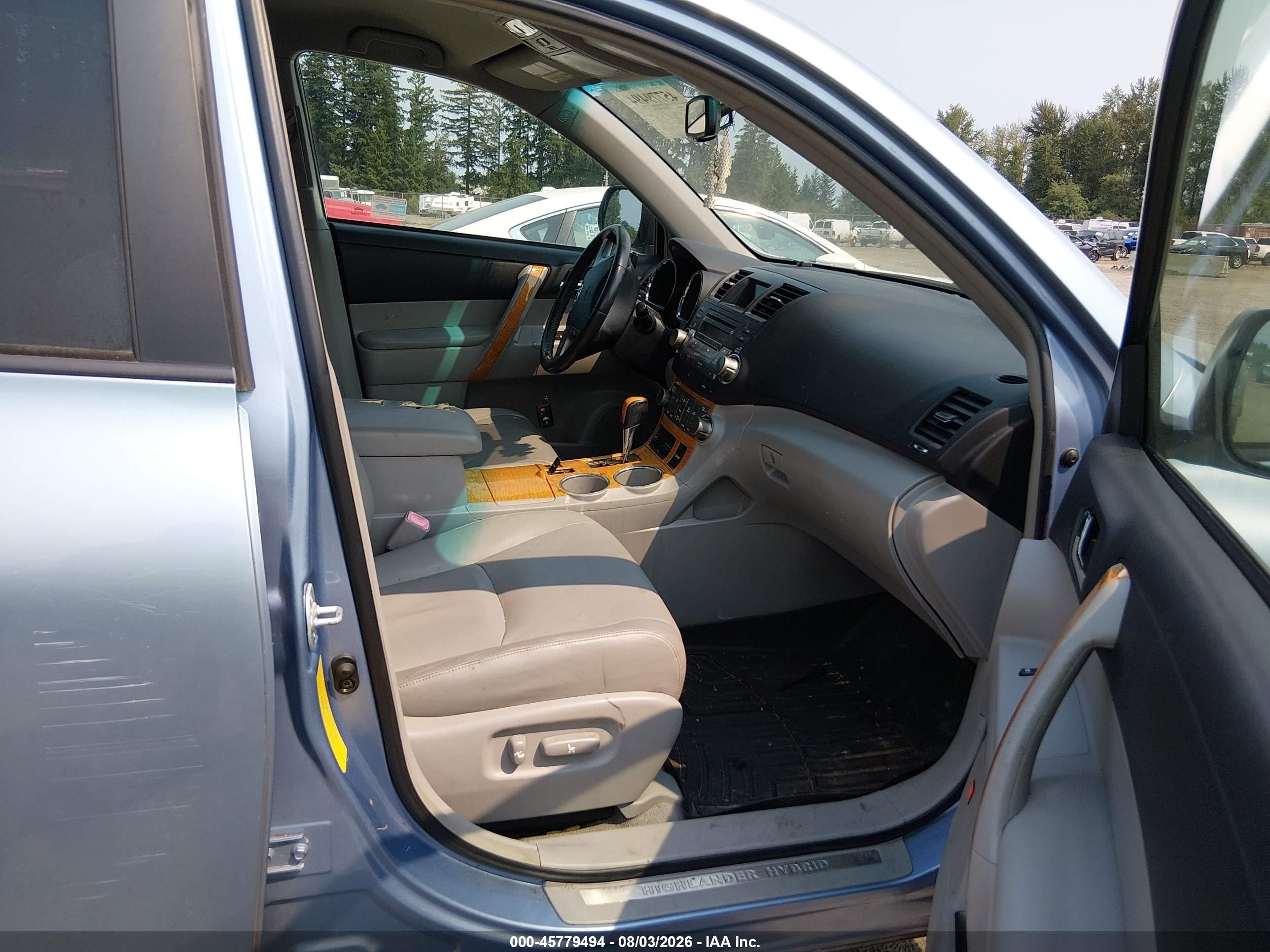 2008 Toyota Highlander Hybrid Limited Blue vin: JTEEW44A182010935