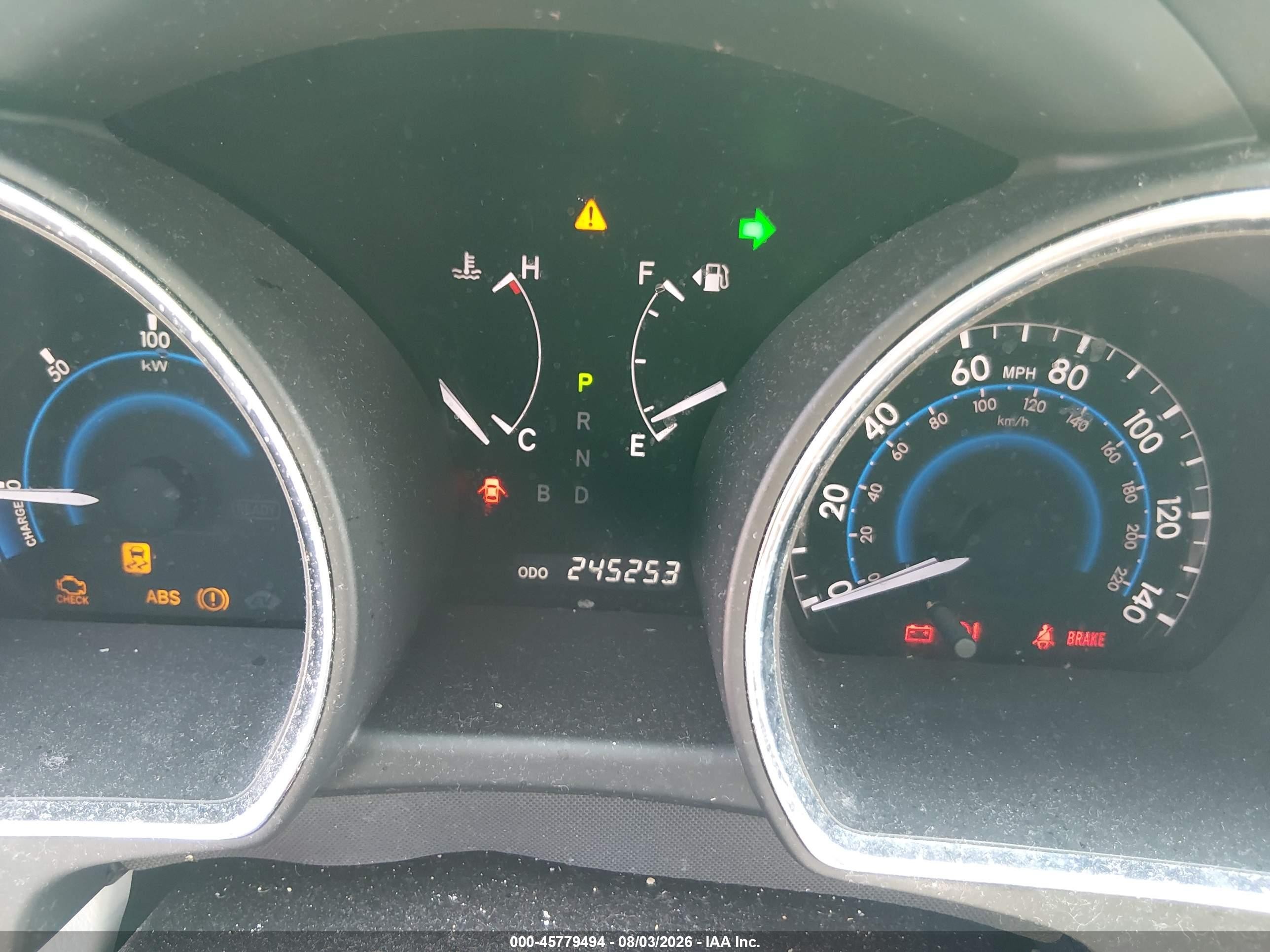 2008 Toyota Highlander Hybrid Limited Blue vin: JTEEW44A182010935