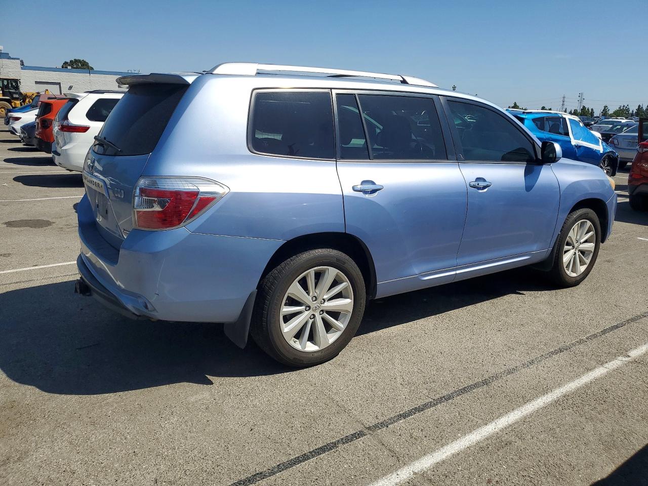 2008 Toyota Highlander Hybrid Limited Blue vin: JTEEW44A182017206