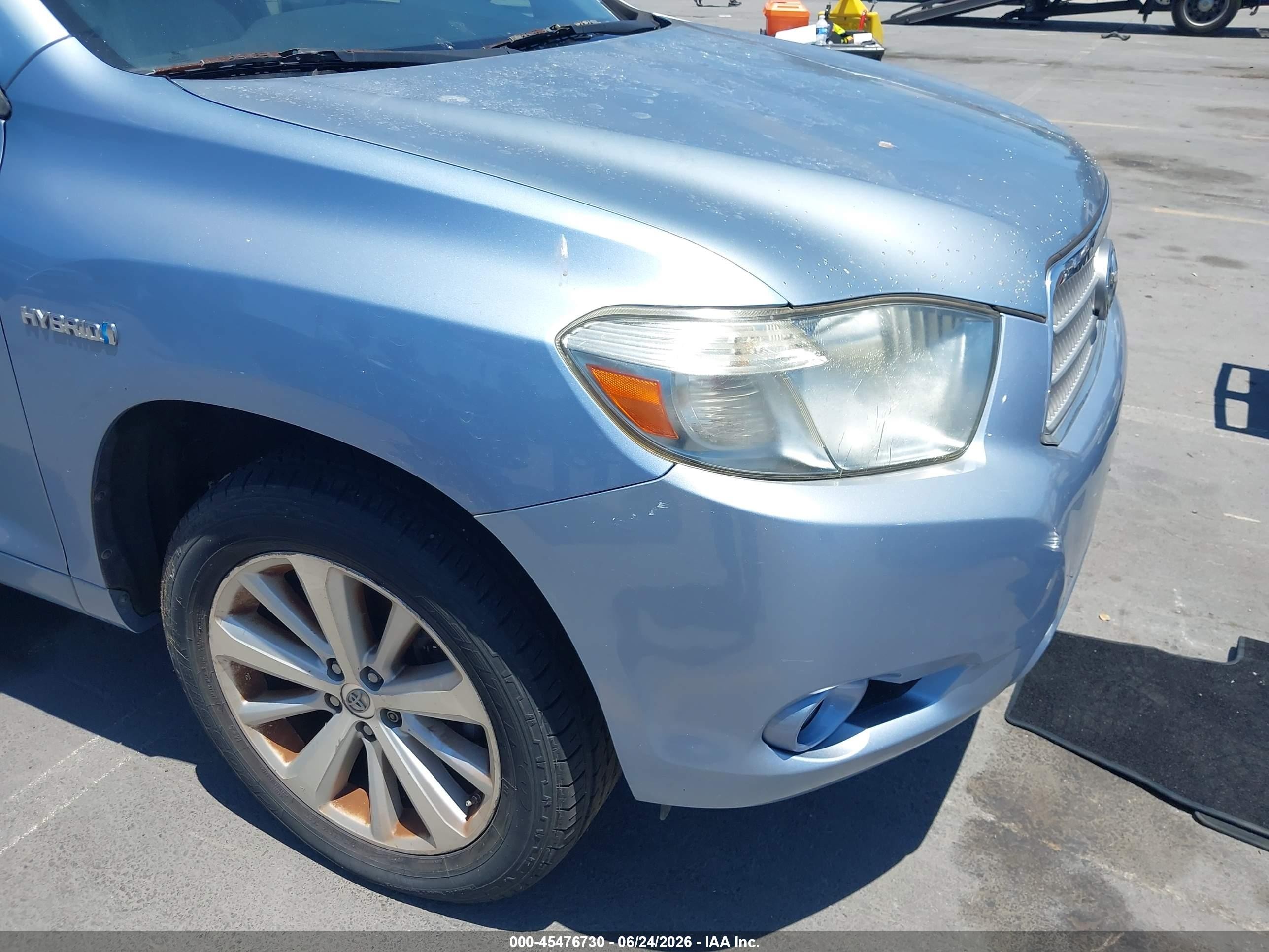 2008 Toyota Highlander Hybrid Limited Blue vin: JTEEW44A282000222