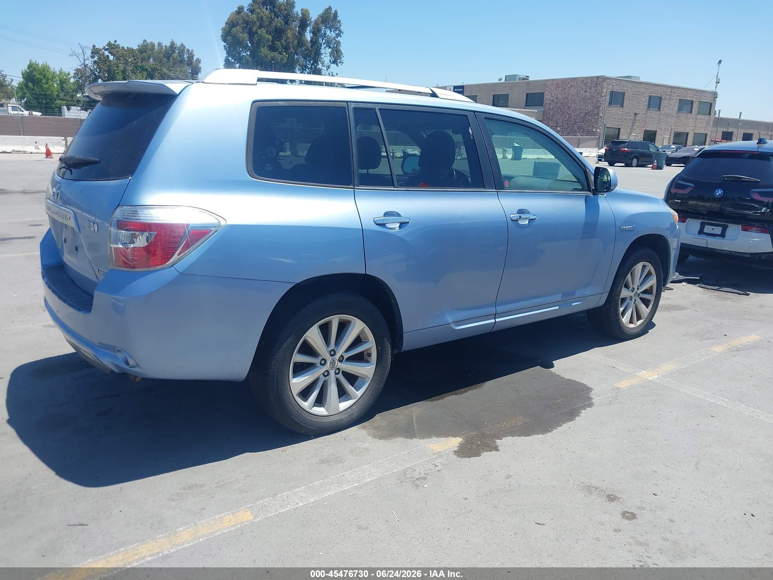 2008 Toyota Highlander Hybrid Limited Blue vin: JTEEW44A282000222