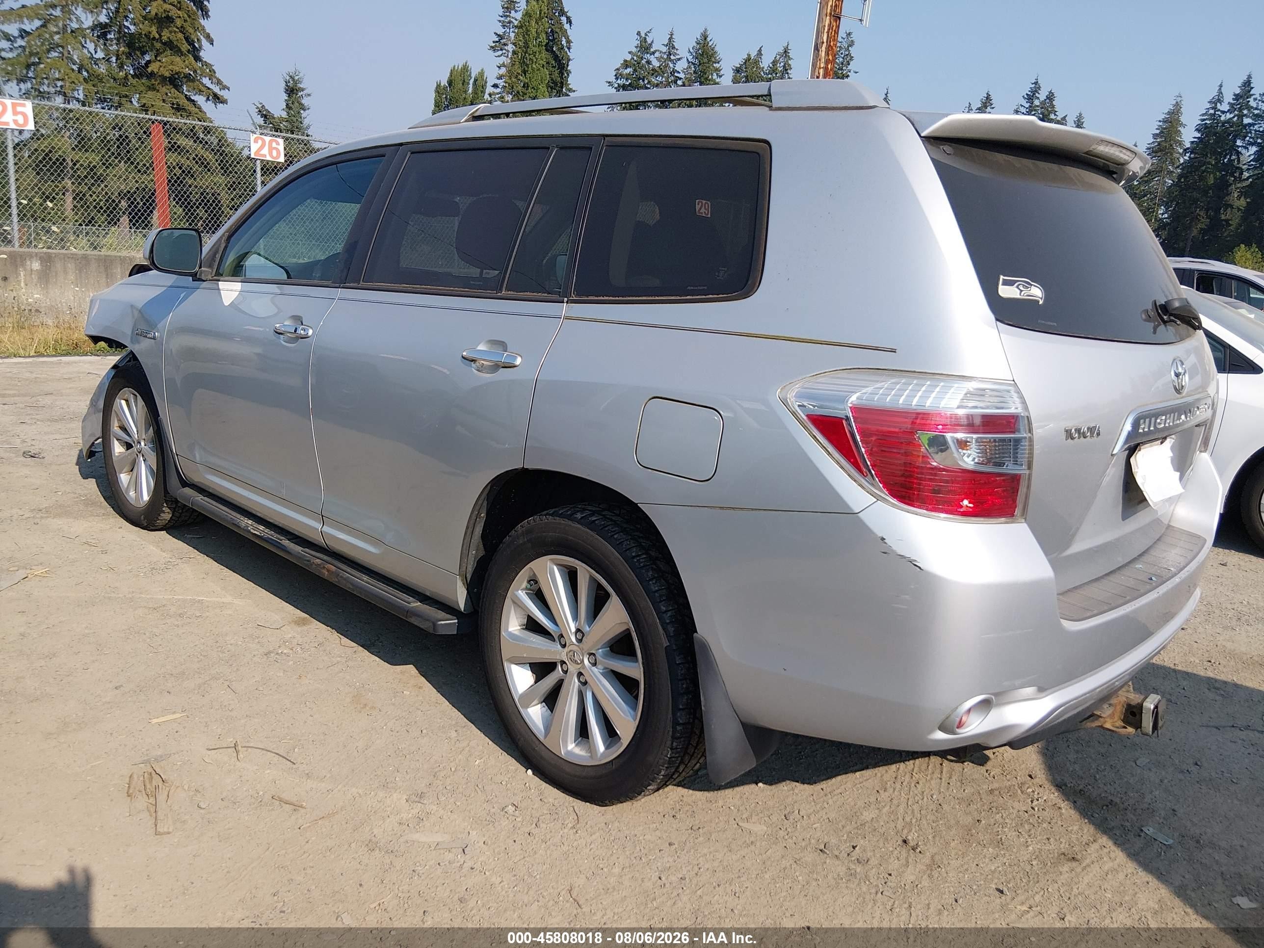 2008 Toyota Highlander Hybrid Limited Silver vin: JTEEW44A282001998