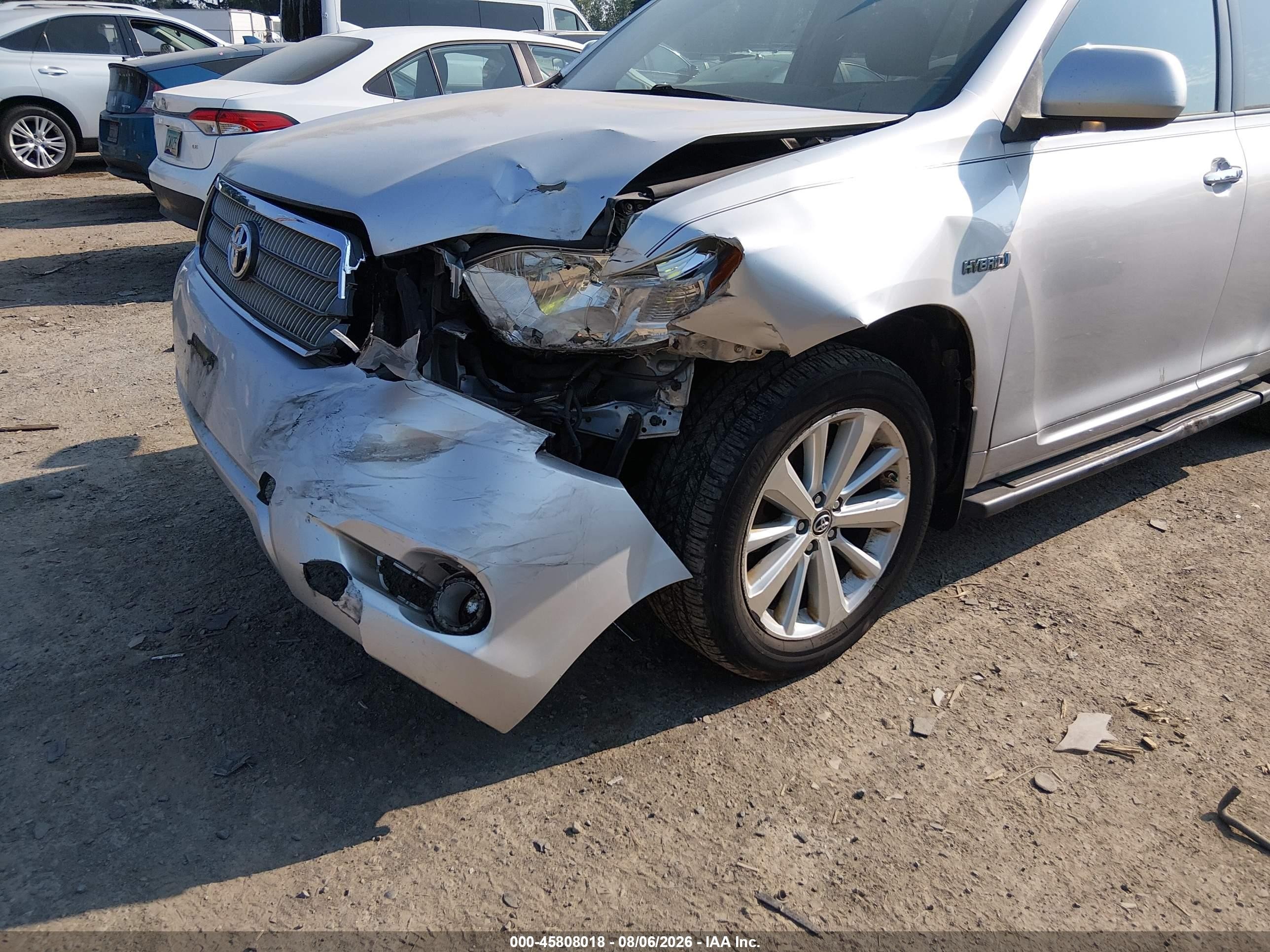 2008 Toyota Highlander Hybrid Limited Silver vin: JTEEW44A282001998
