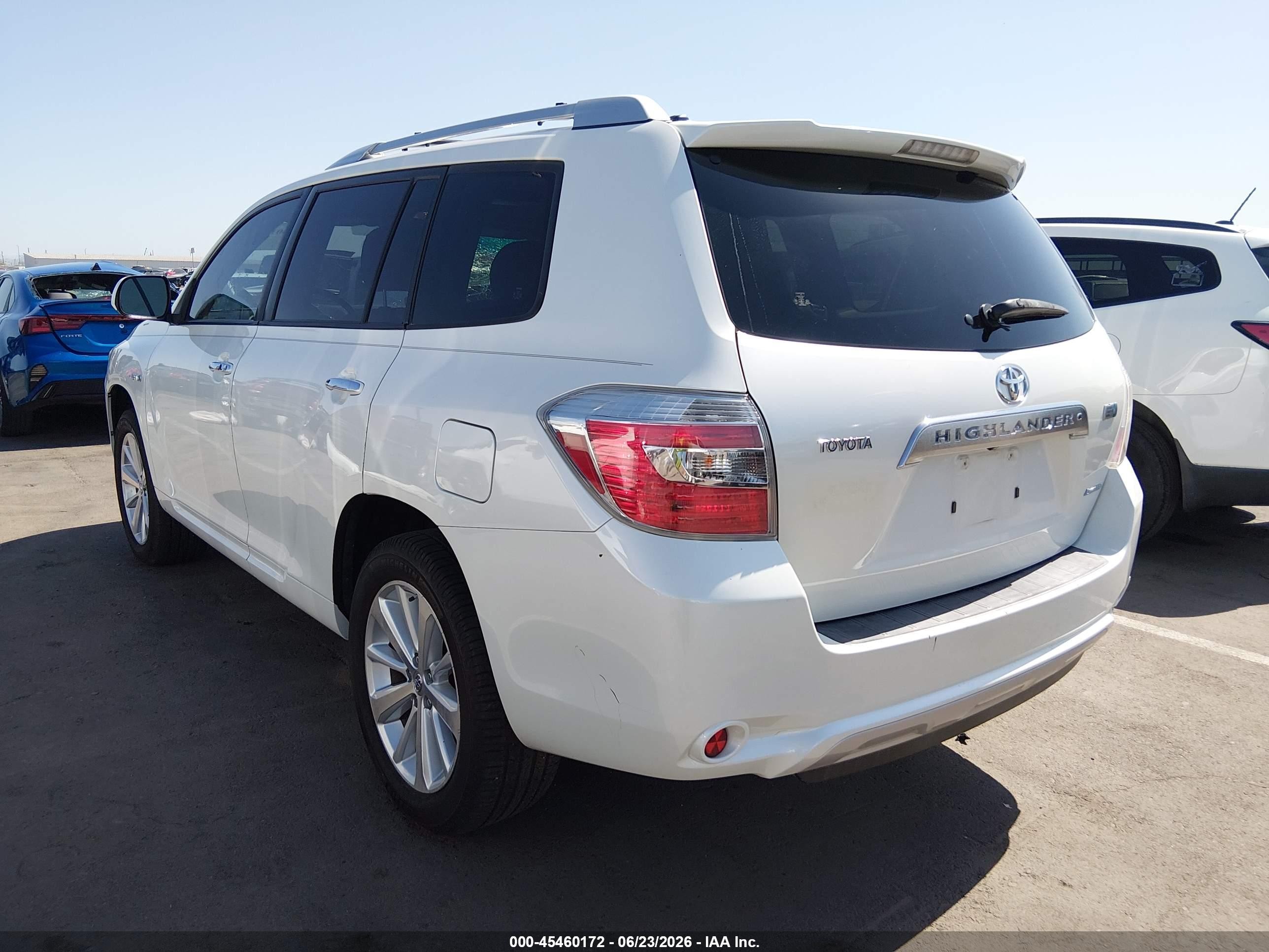 2008 Toyota Highlander Hybrid Limited White vin: JTEEW44A282006375