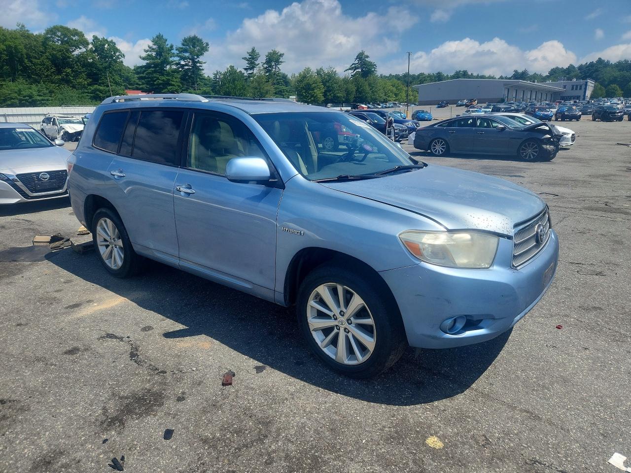2008 Toyota Highlander Hybrid Limited Синий vin: JTEEW44A282010278