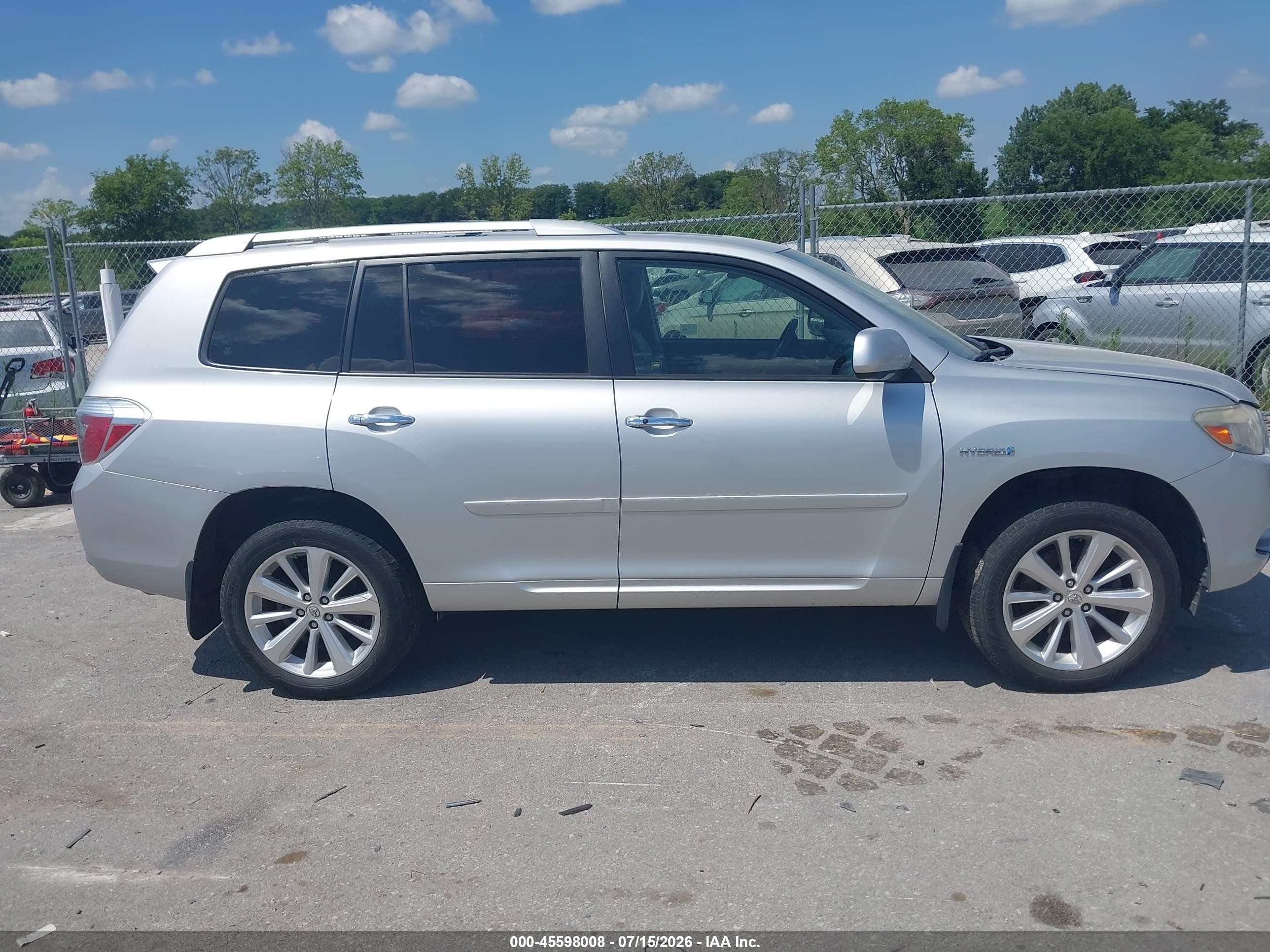 2008 Toyota Highlander Hybrid Limited Silver vin: JTEEW44A282010927