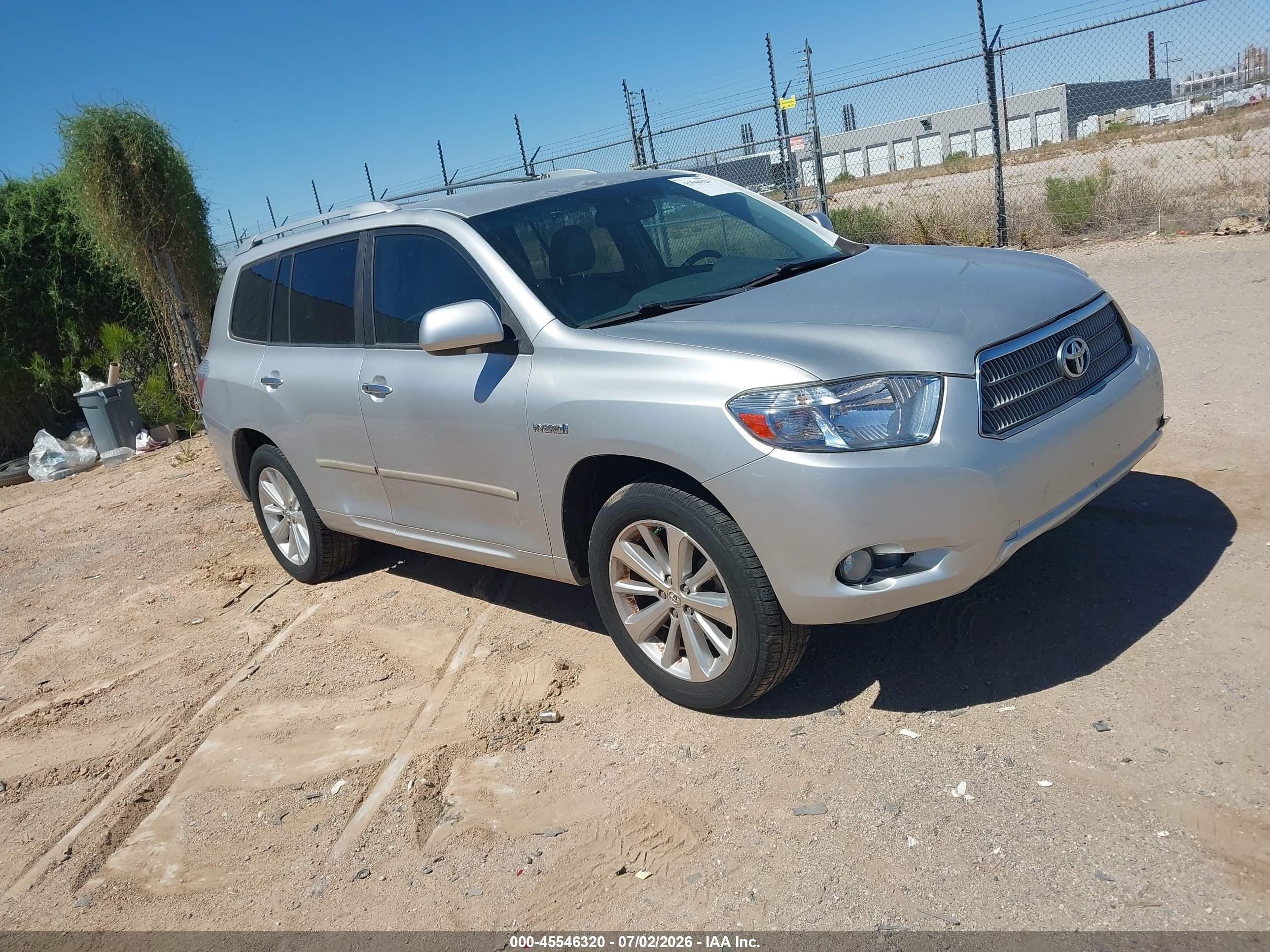 2008 Toyota Highlander Hybrid Limited Silver vin: JTEEW44A282013522