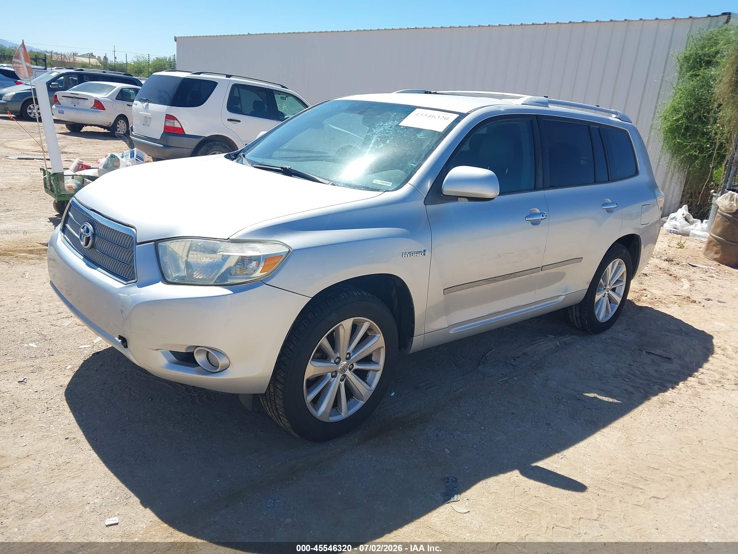 2008 Toyota Highlander Hybrid Limited Silver vin: JTEEW44A282013522