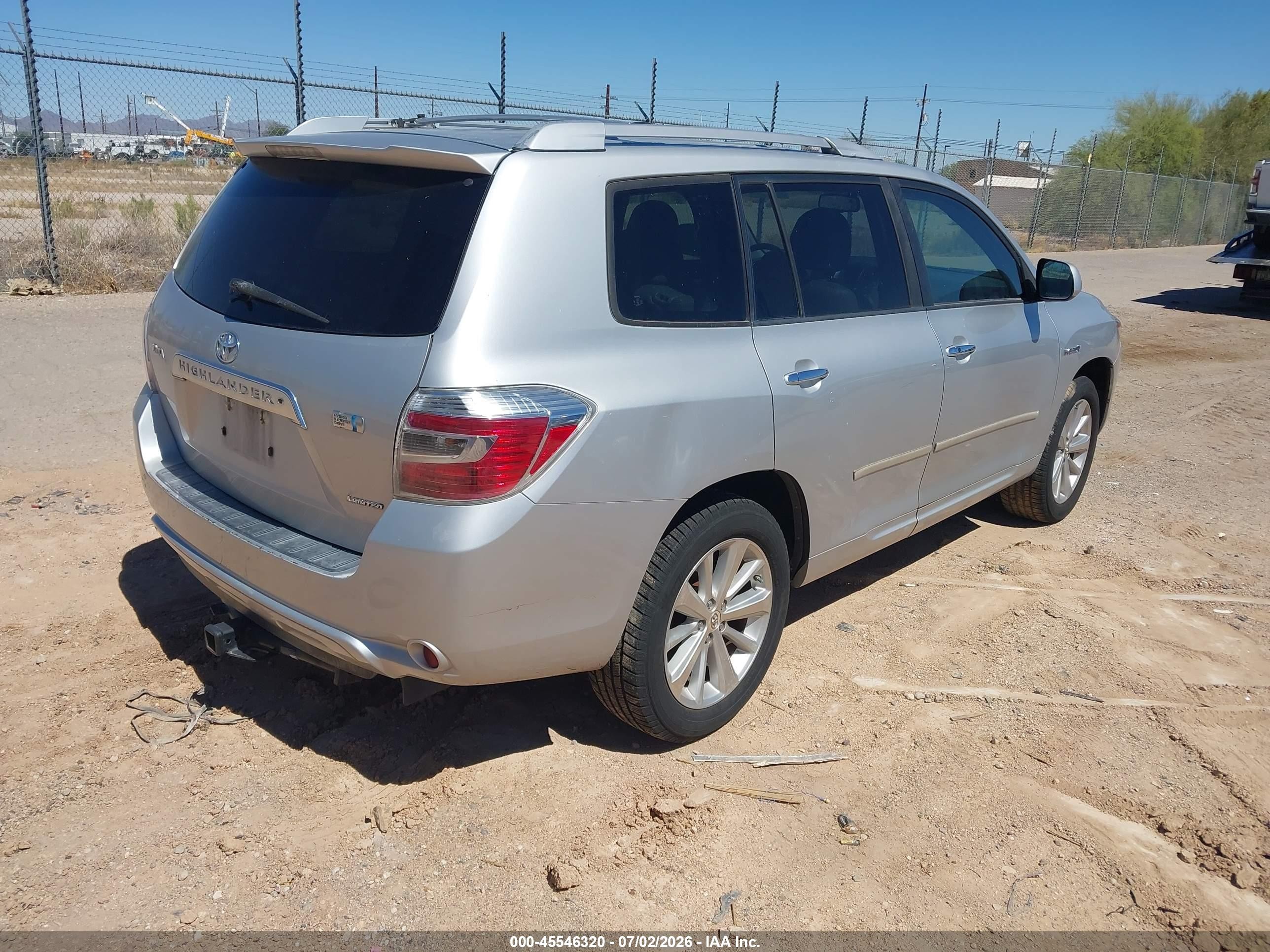 2008 Toyota Highlander Hybrid Limited Silver vin: JTEEW44A282013522