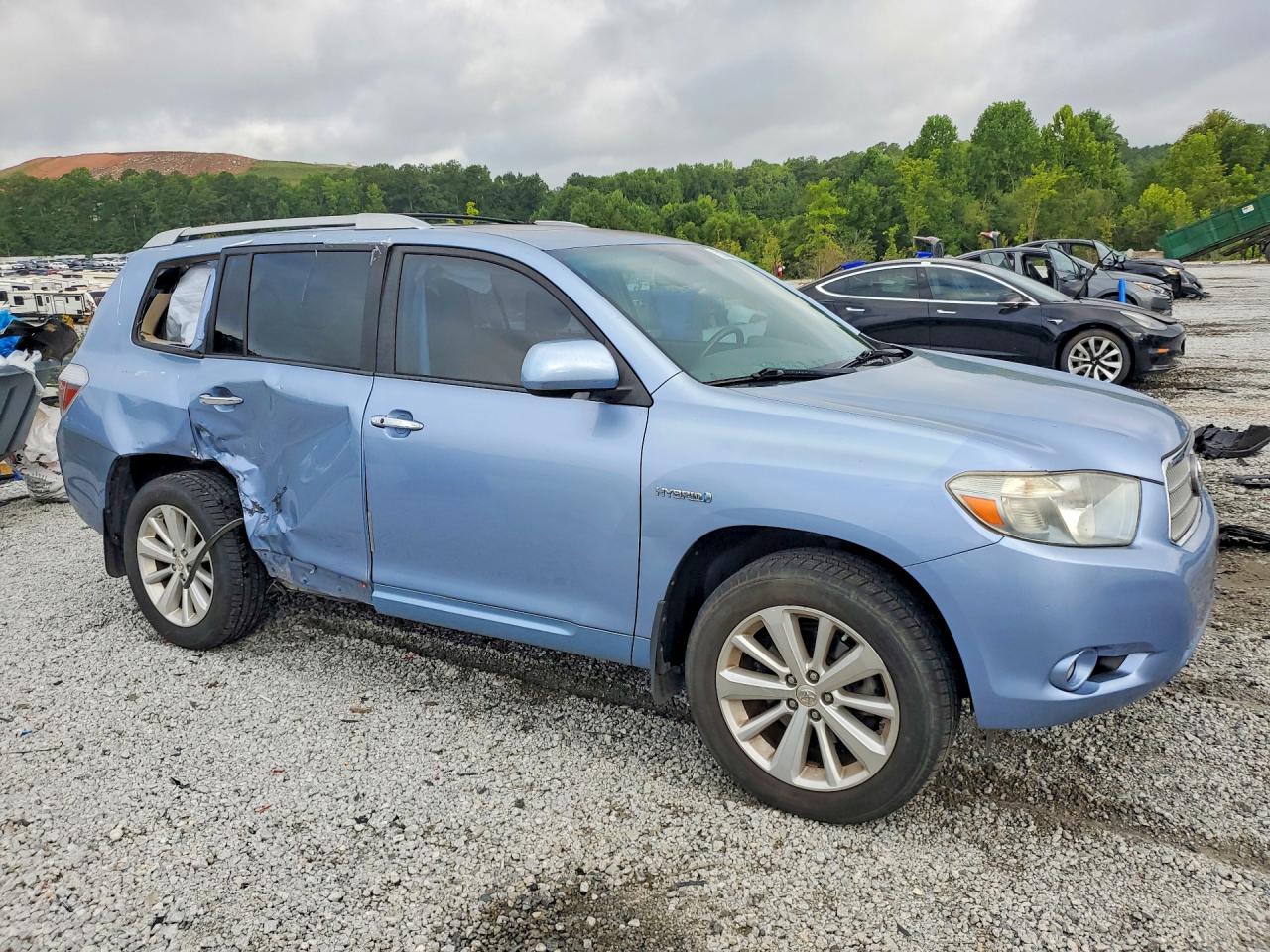 2008 Toyota Highlander Hybrid Limited Blue vin: JTEEW44A282025606
