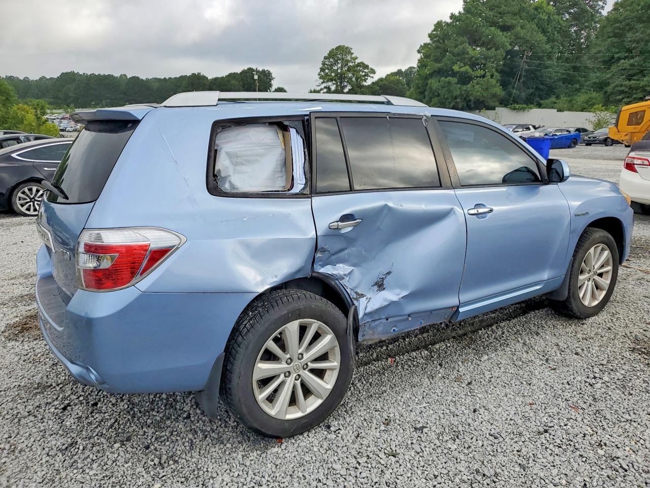 2008 Toyota Highlander Hybrid Limited Blue vin: JTEEW44A282025606