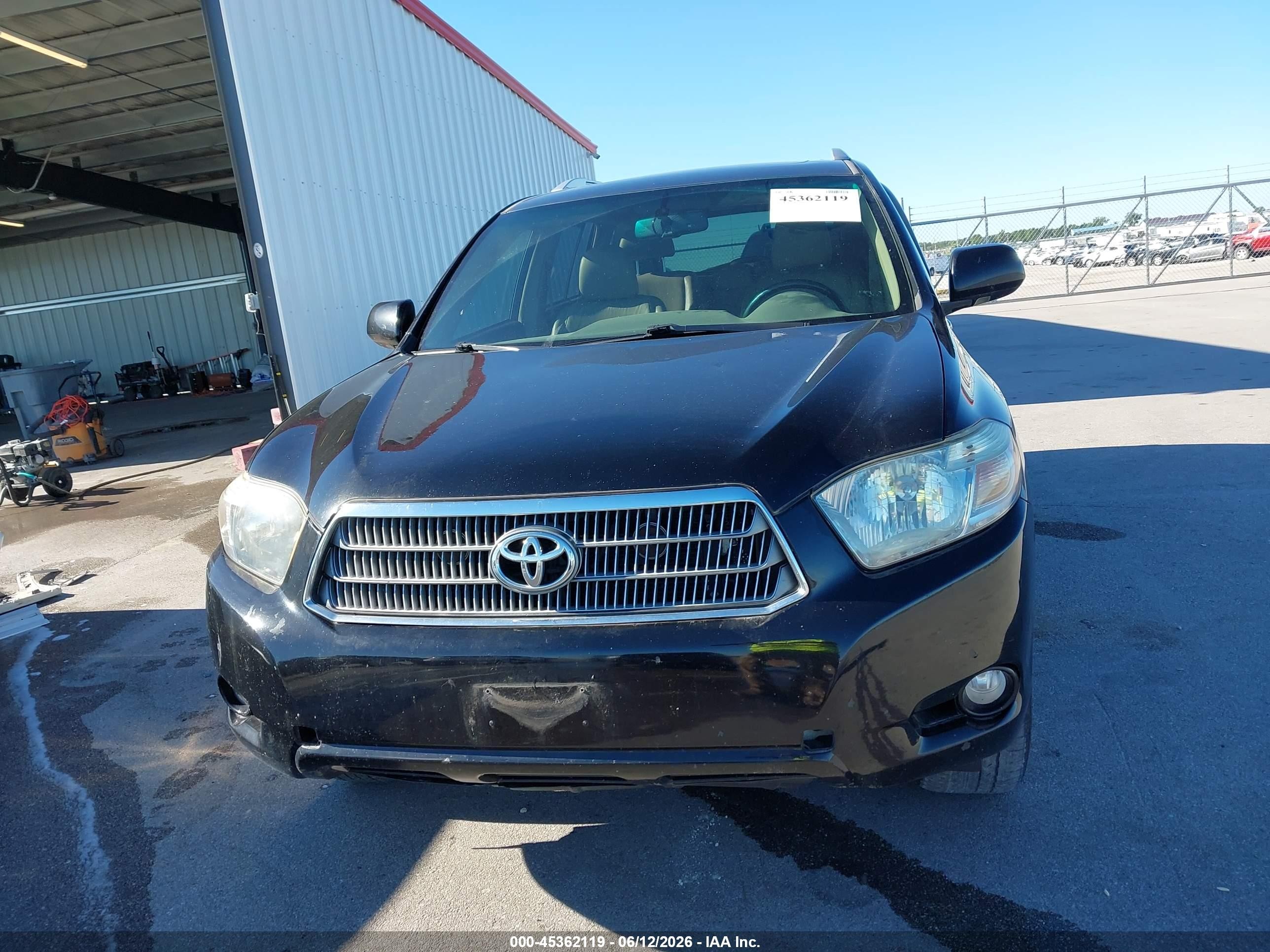 2008 Toyota Highlander Hybrid Limited Black vin: JTEEW44A382019734