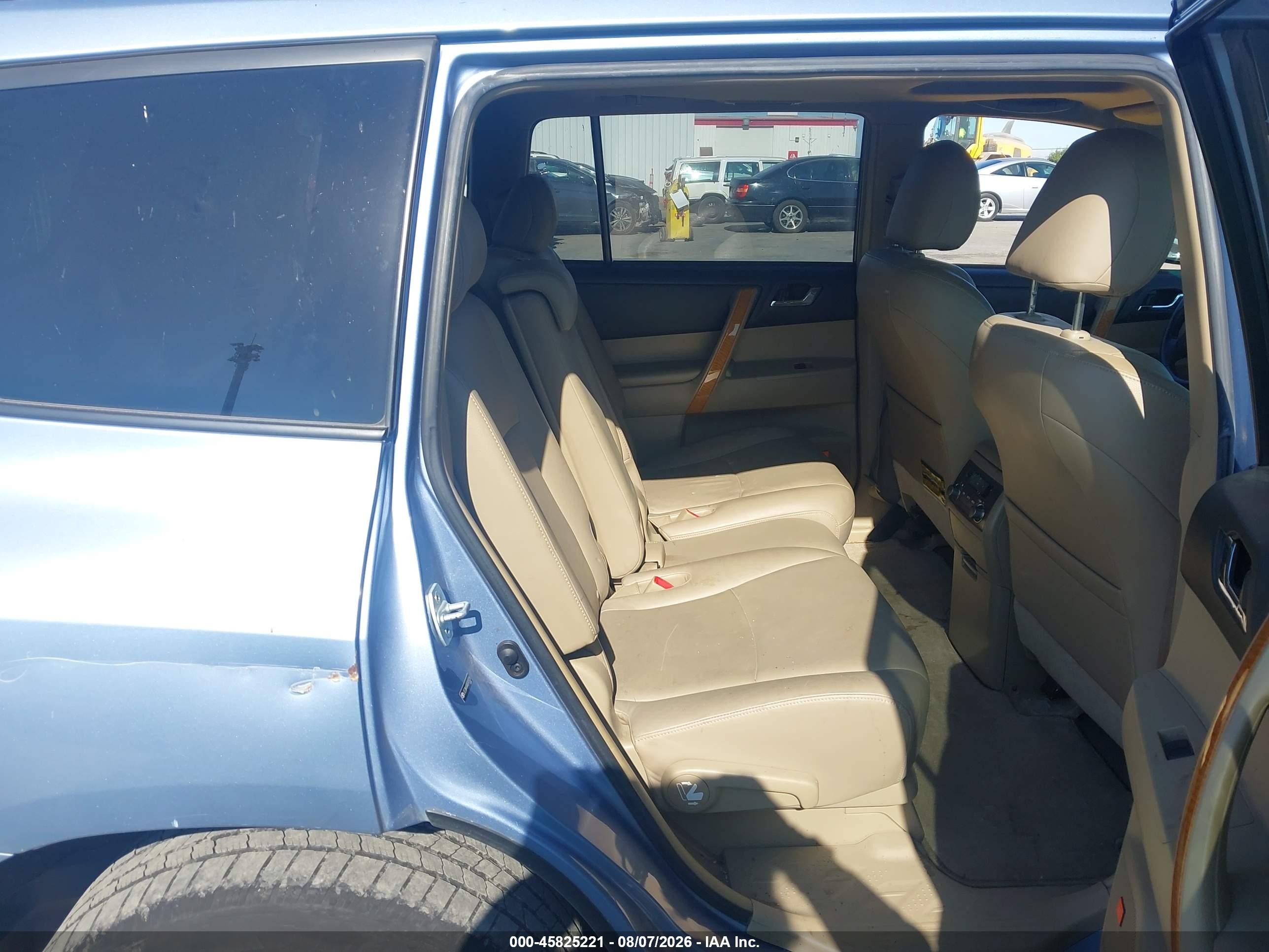 2008 Toyota Highlander Hybrid Limited Light Blue vin: JTEEW44A482009228